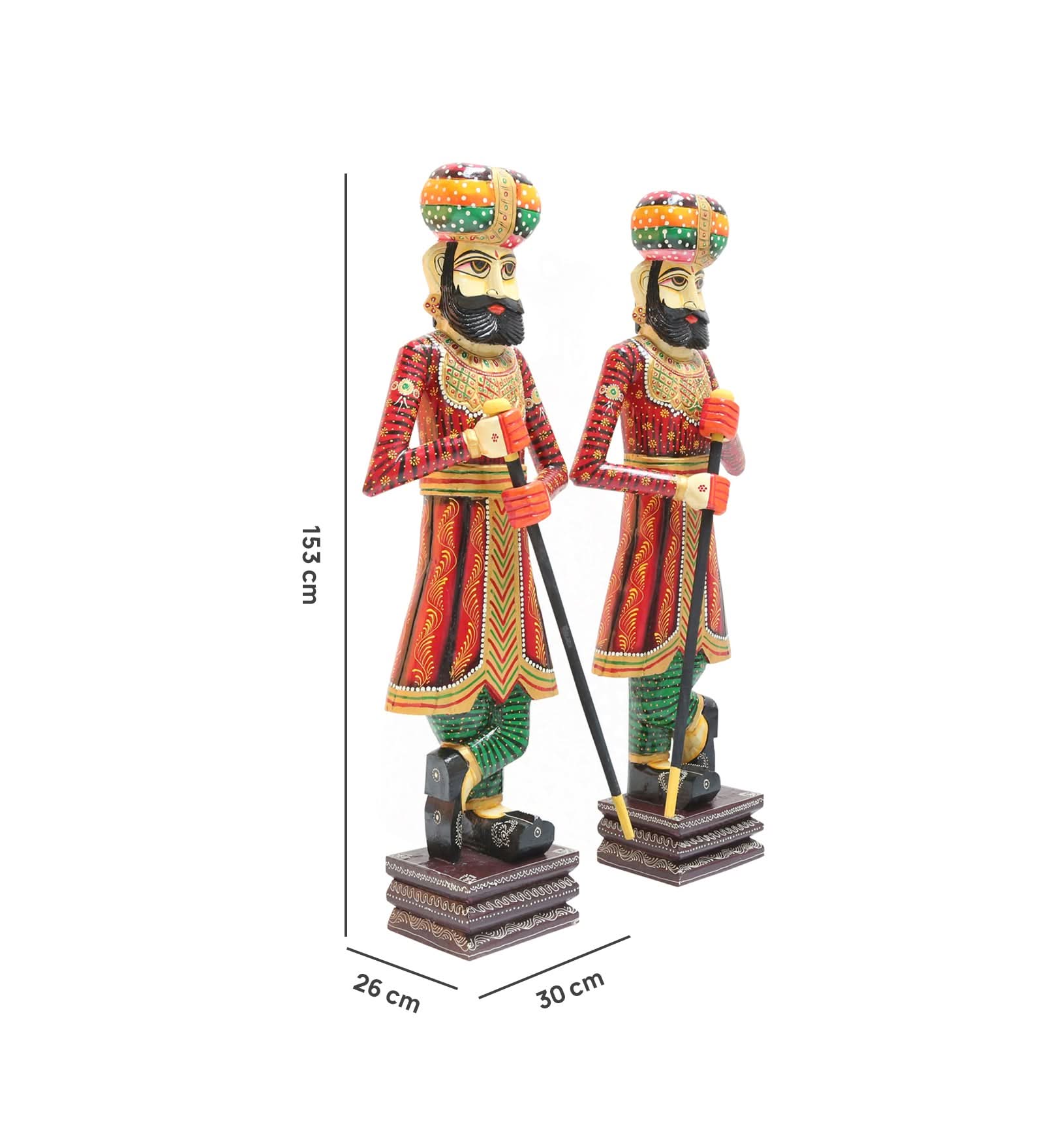 WOODEN GAURD SET OF TWO - Art and craft furniture