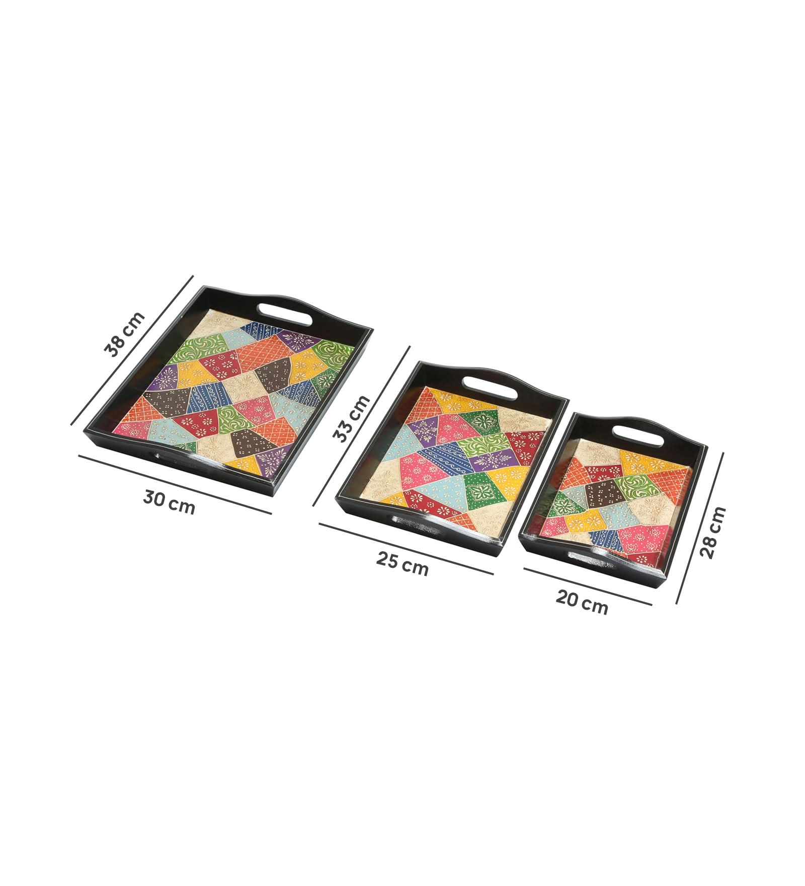 WOODEN TRAY SET OF THREE - Art and craft furniture