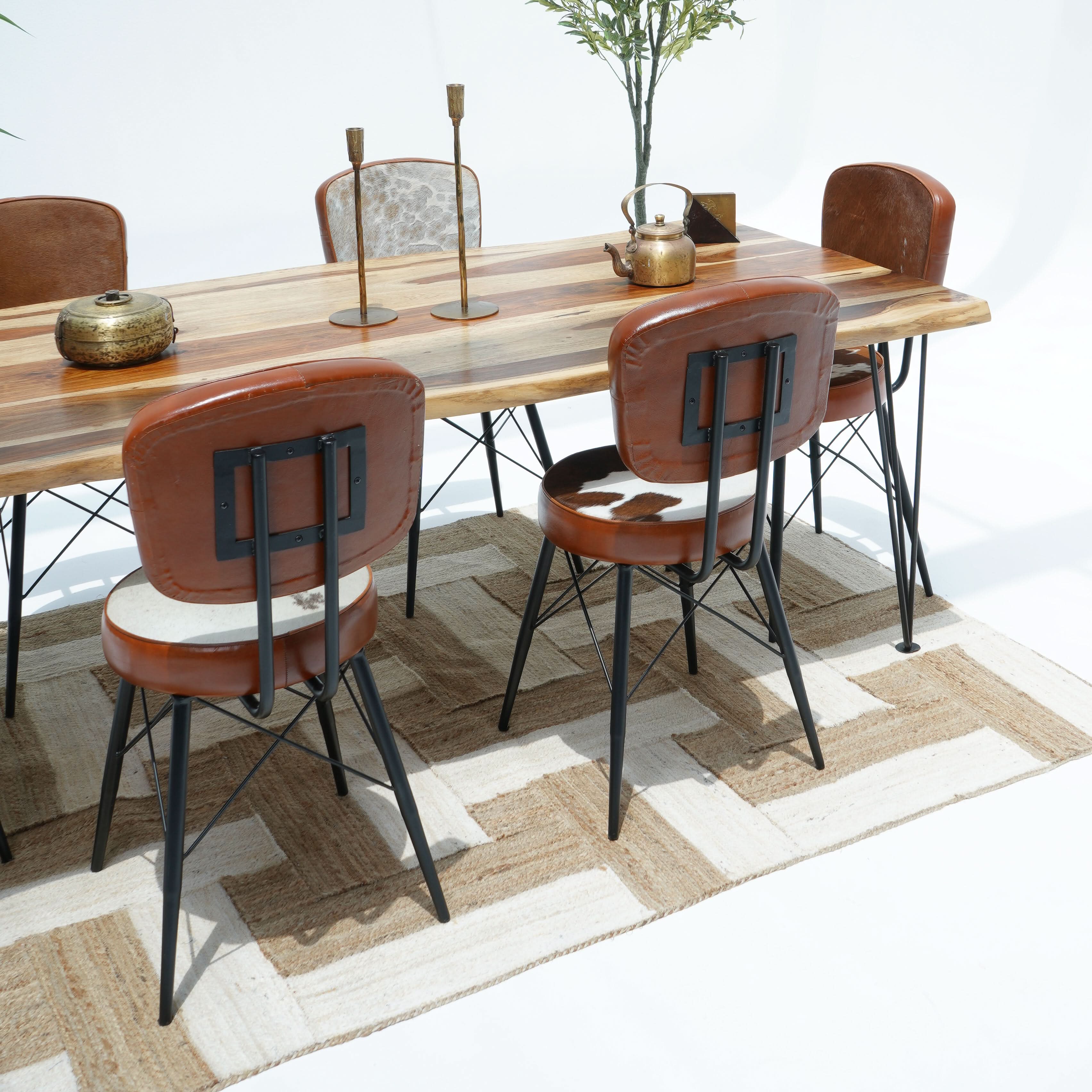 ATHENS AURA ROSE WOOD DINING TABLE - Art and craft furniture