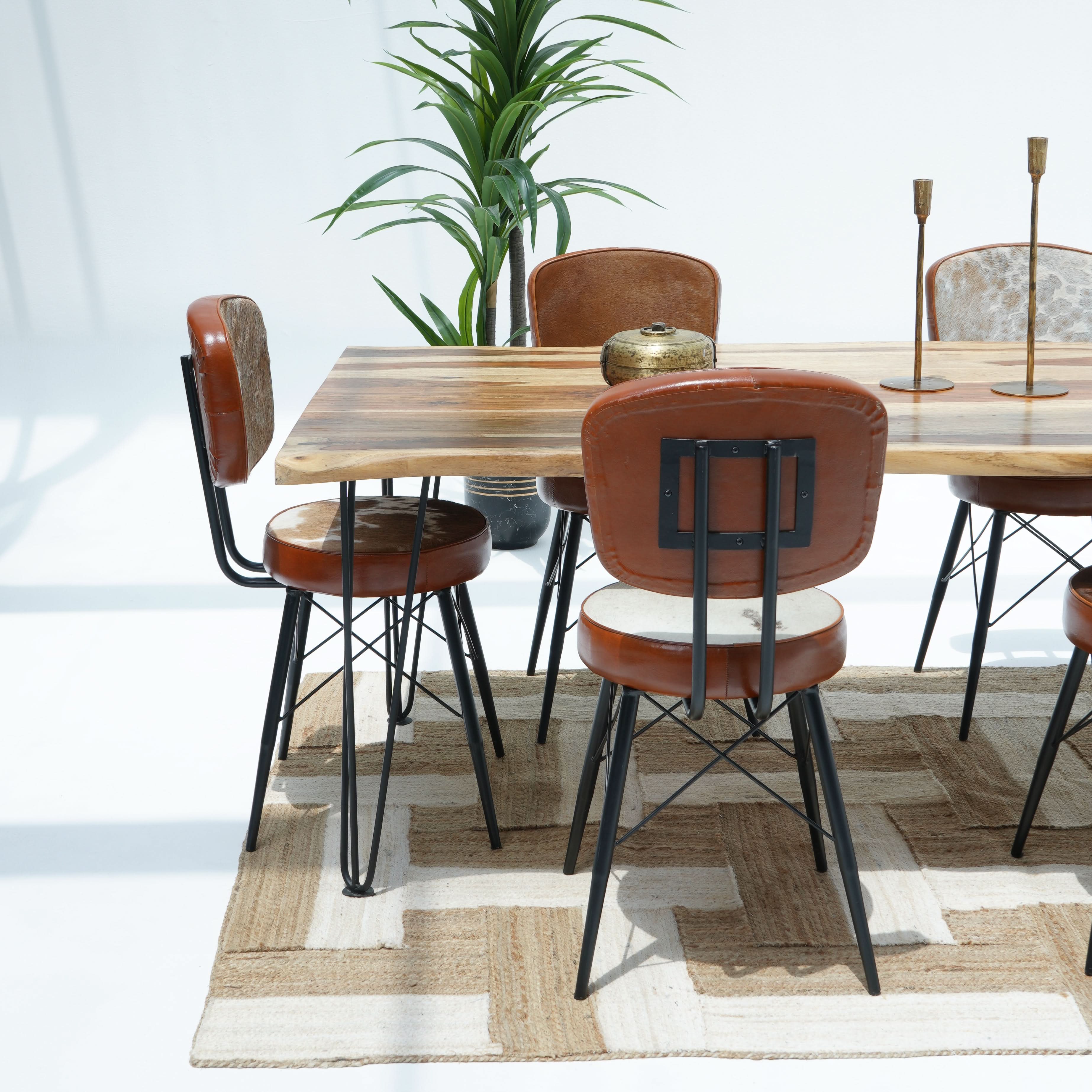 ATHENS AURA ROSE WOOD DINING TABLE - Art and craft furniture