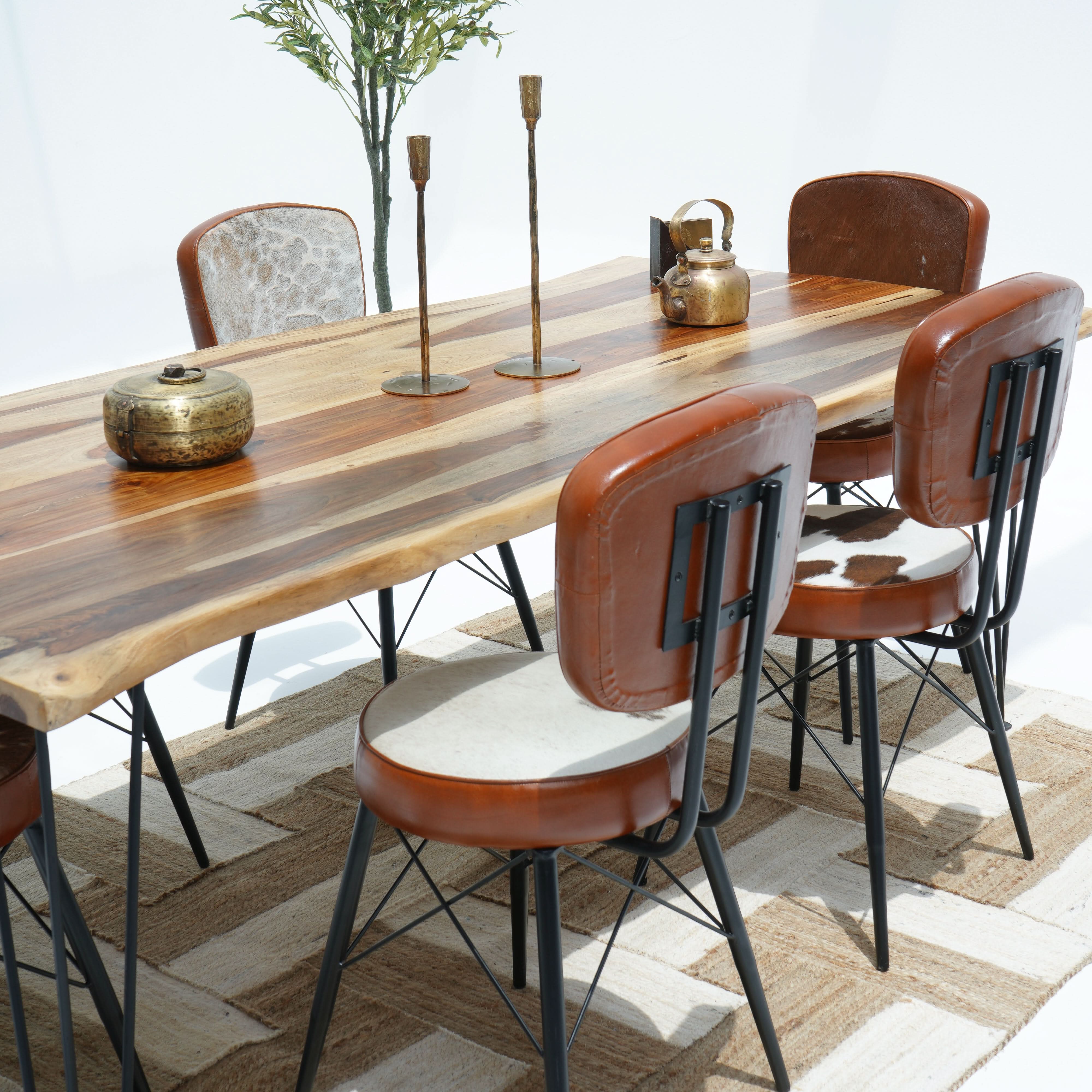 ATHENS AURA ROSE WOOD DINING TABLE - Art and craft furniture