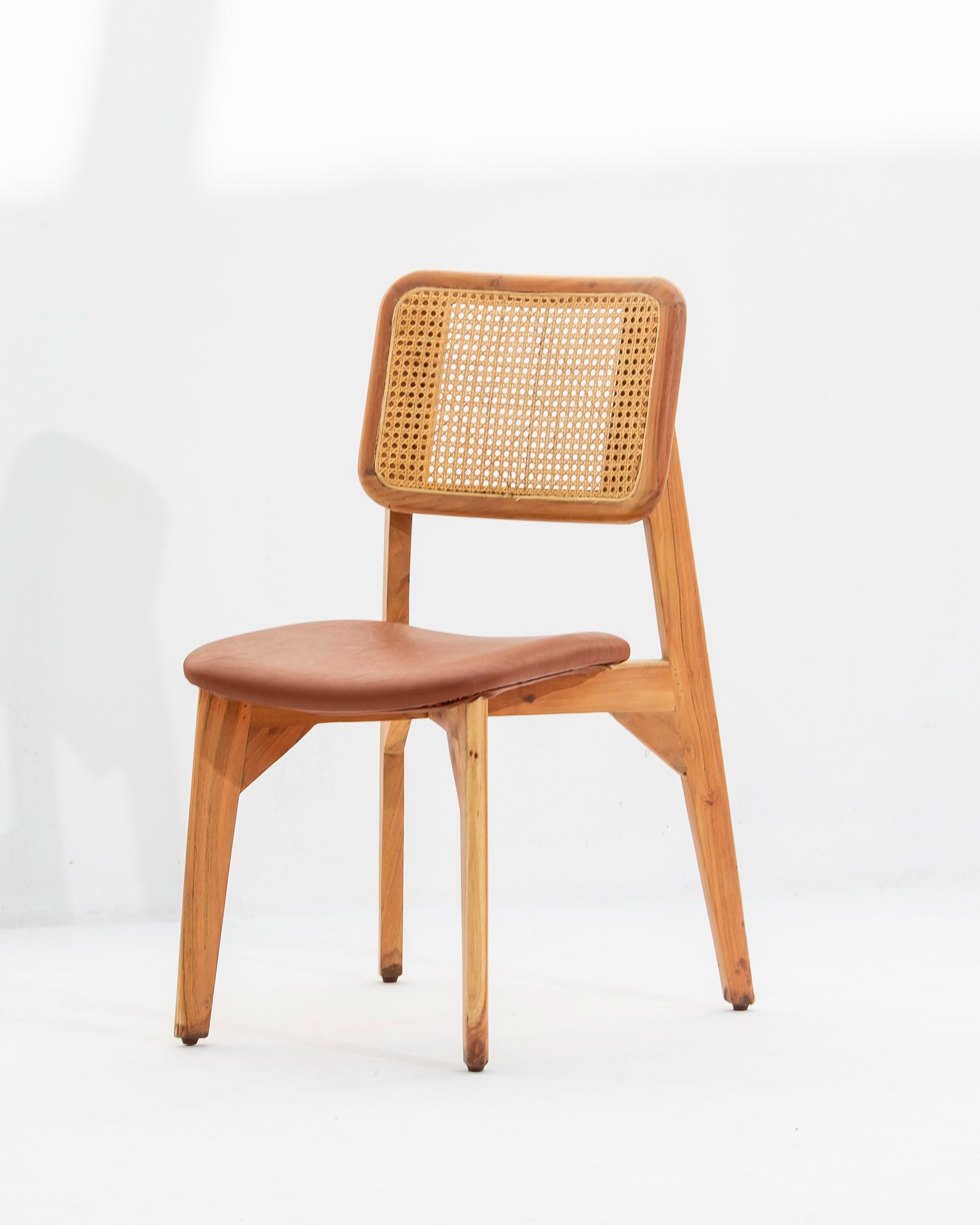 THE SIGNATURE LEATHER CANE CHAIR - Art and craft furniture