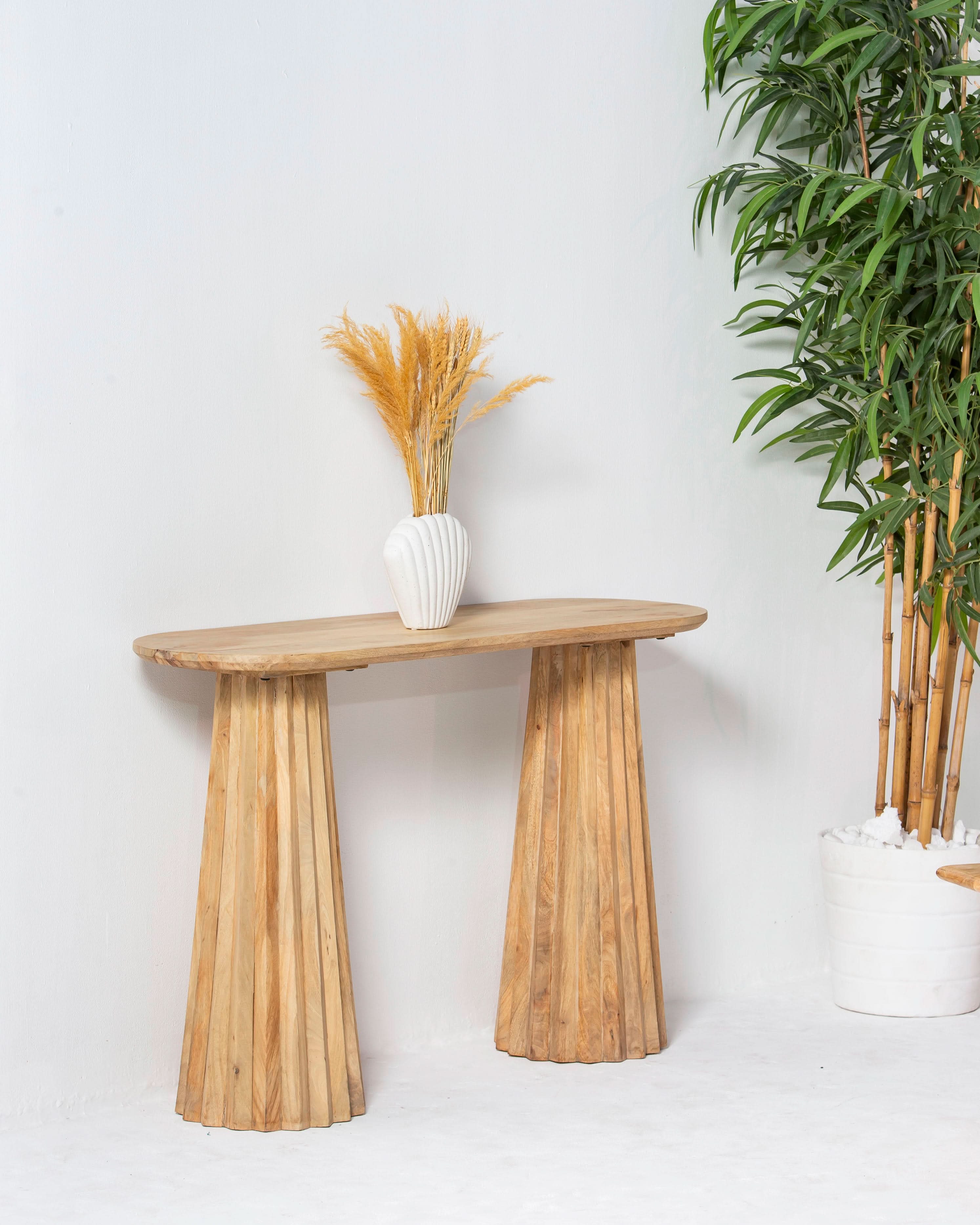 LUWIN WOODEN CONSOLE TABLE - Art and craft furniture