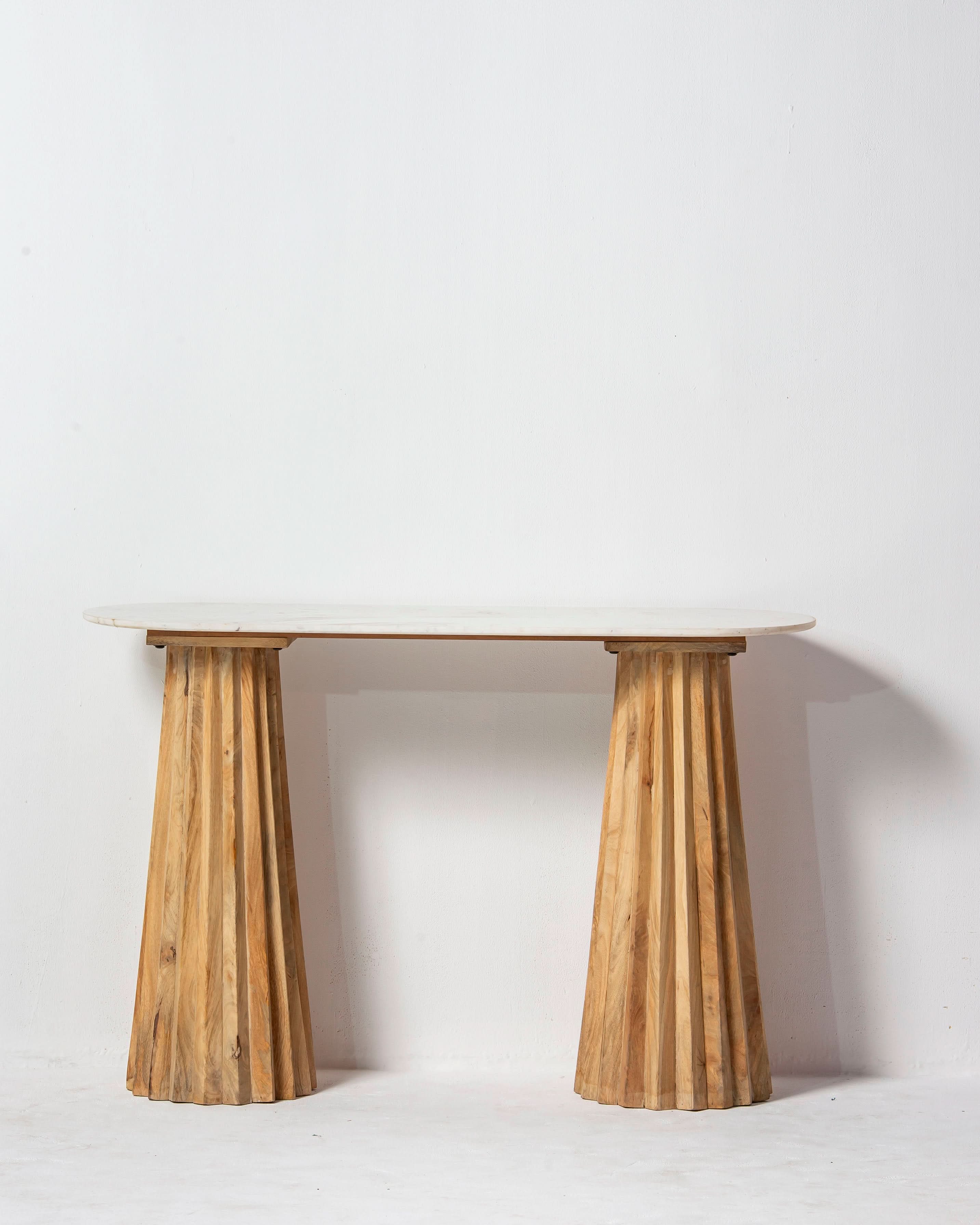 TERRALUXE MARBLE CONSOLE TABLE - Art and craft furniture