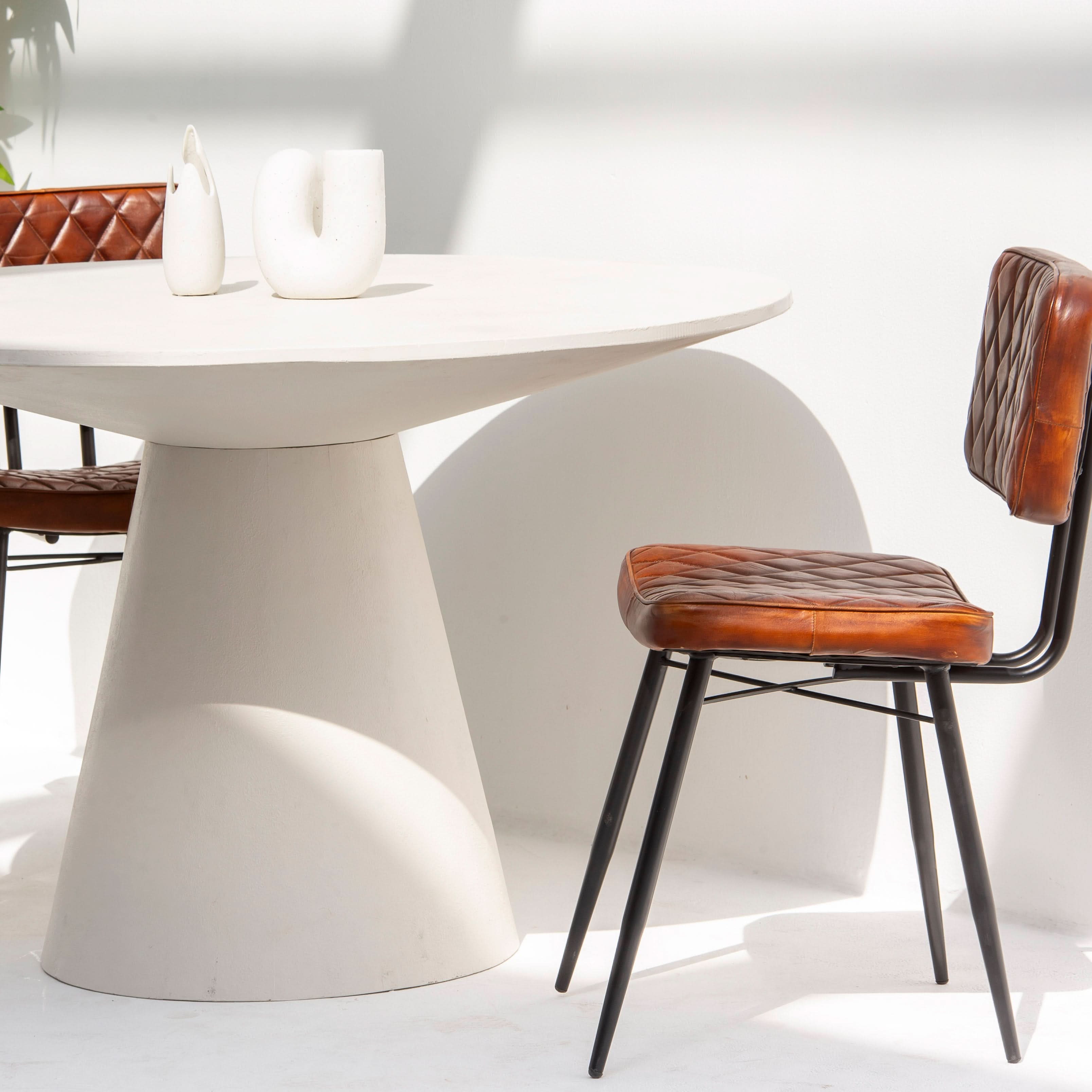 DANISH DINNING WHITE TABLE - Art and craft furniture
