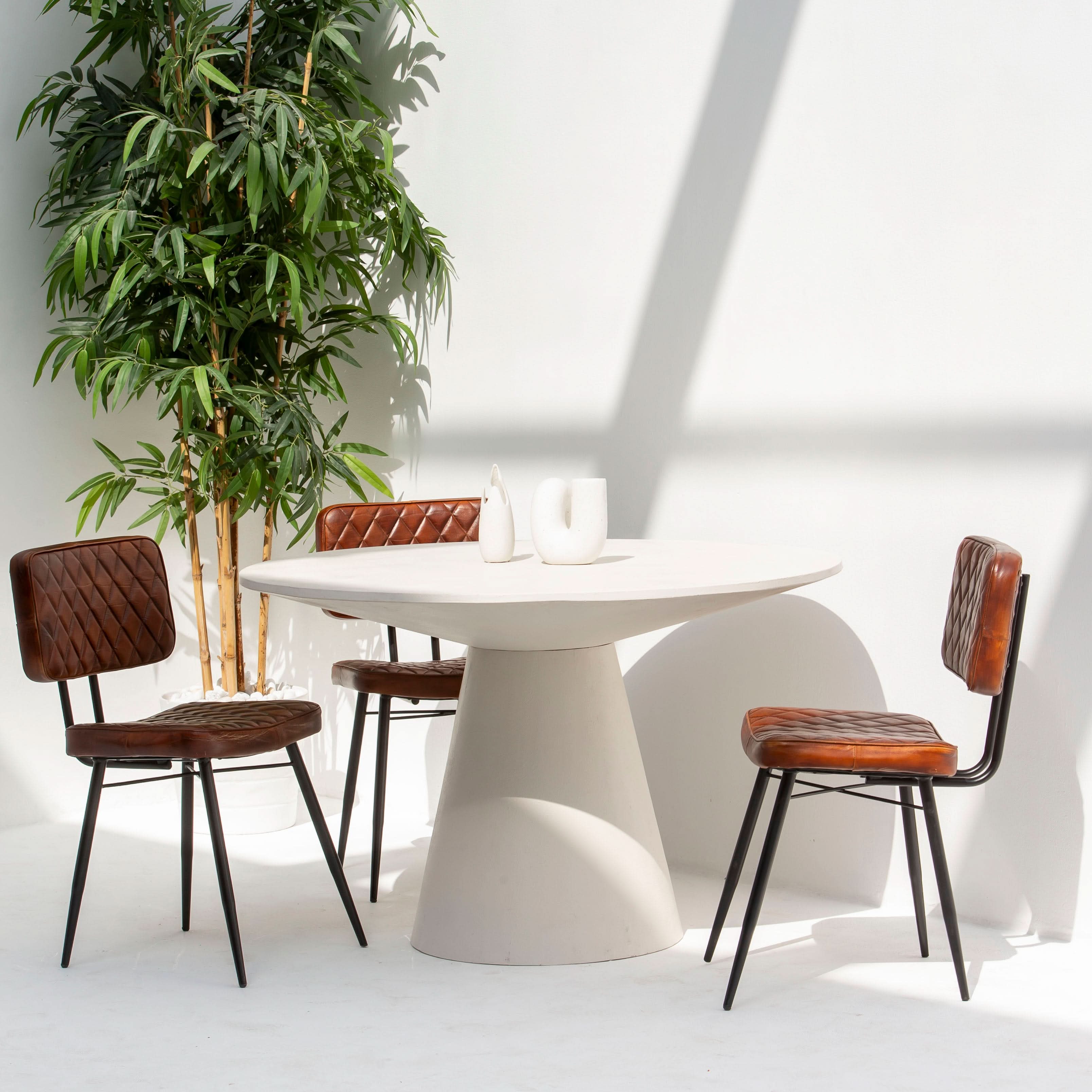 DANISH DINNING WHITE TABLE - Art and craft furniture
