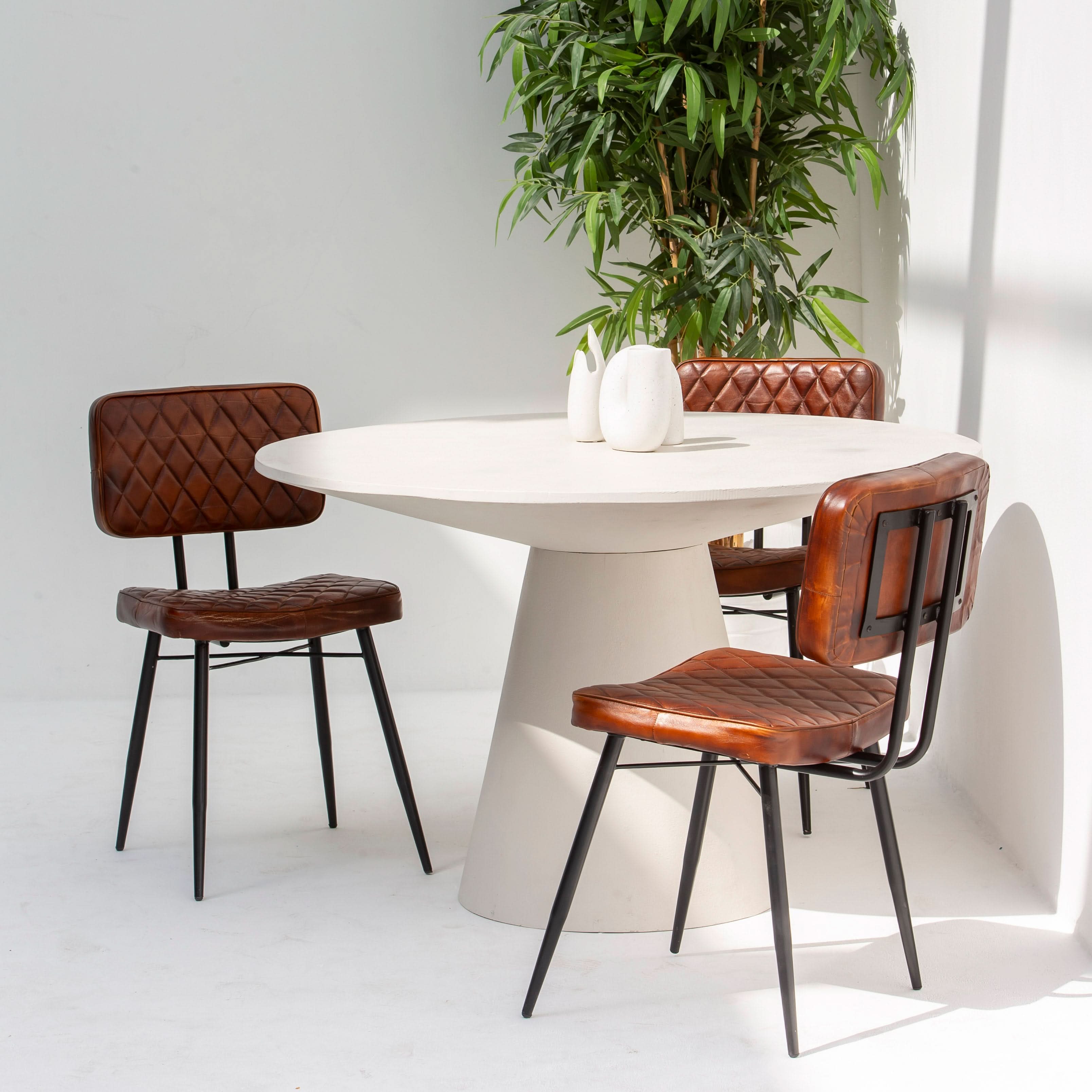 DANISH DINNING WHITE TABLE - Art and craft furniture