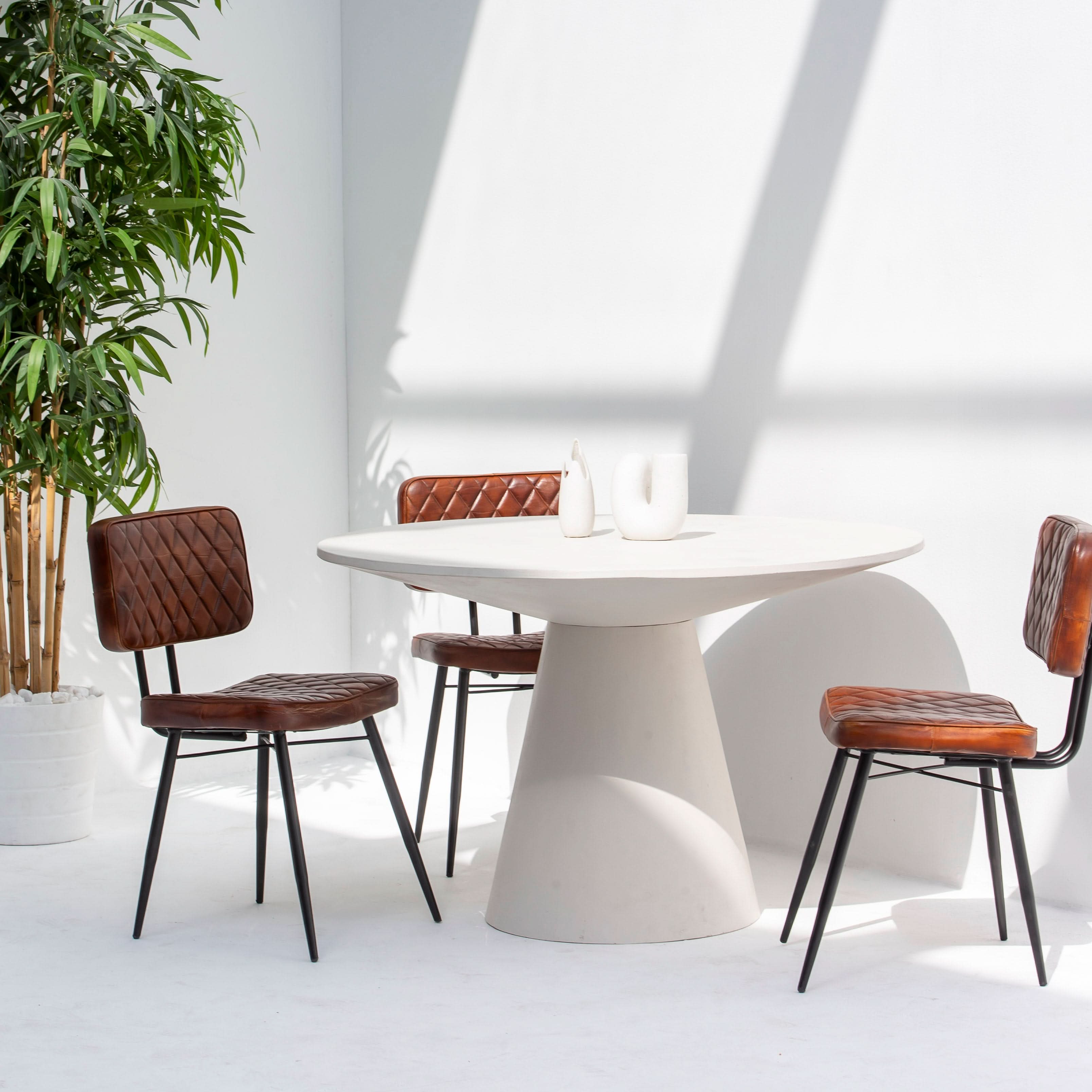 DANISH DINNING WHITE TABLE - Art and craft furniture