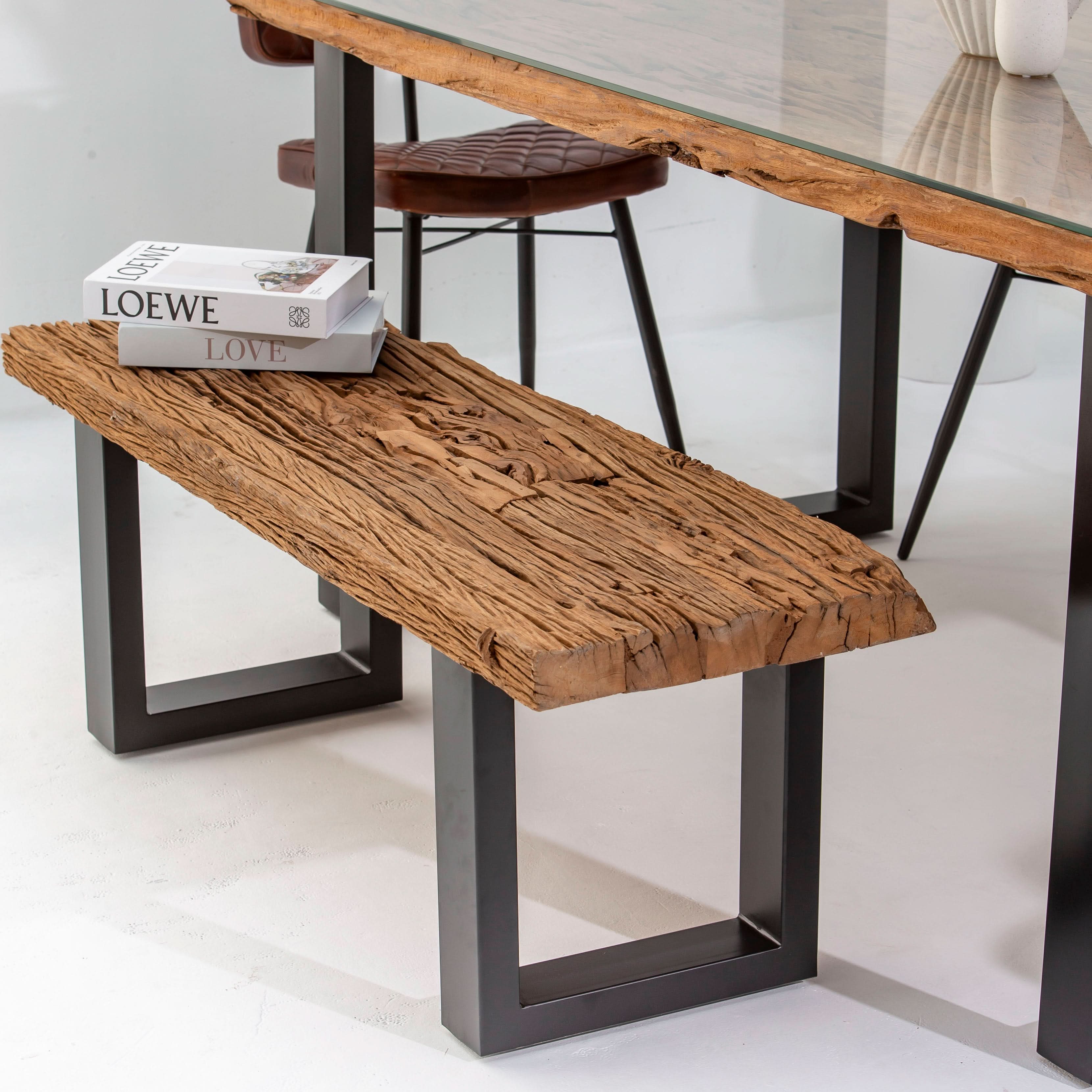 RAILWAY WOOD DINING TABLE - Art and craft furniture