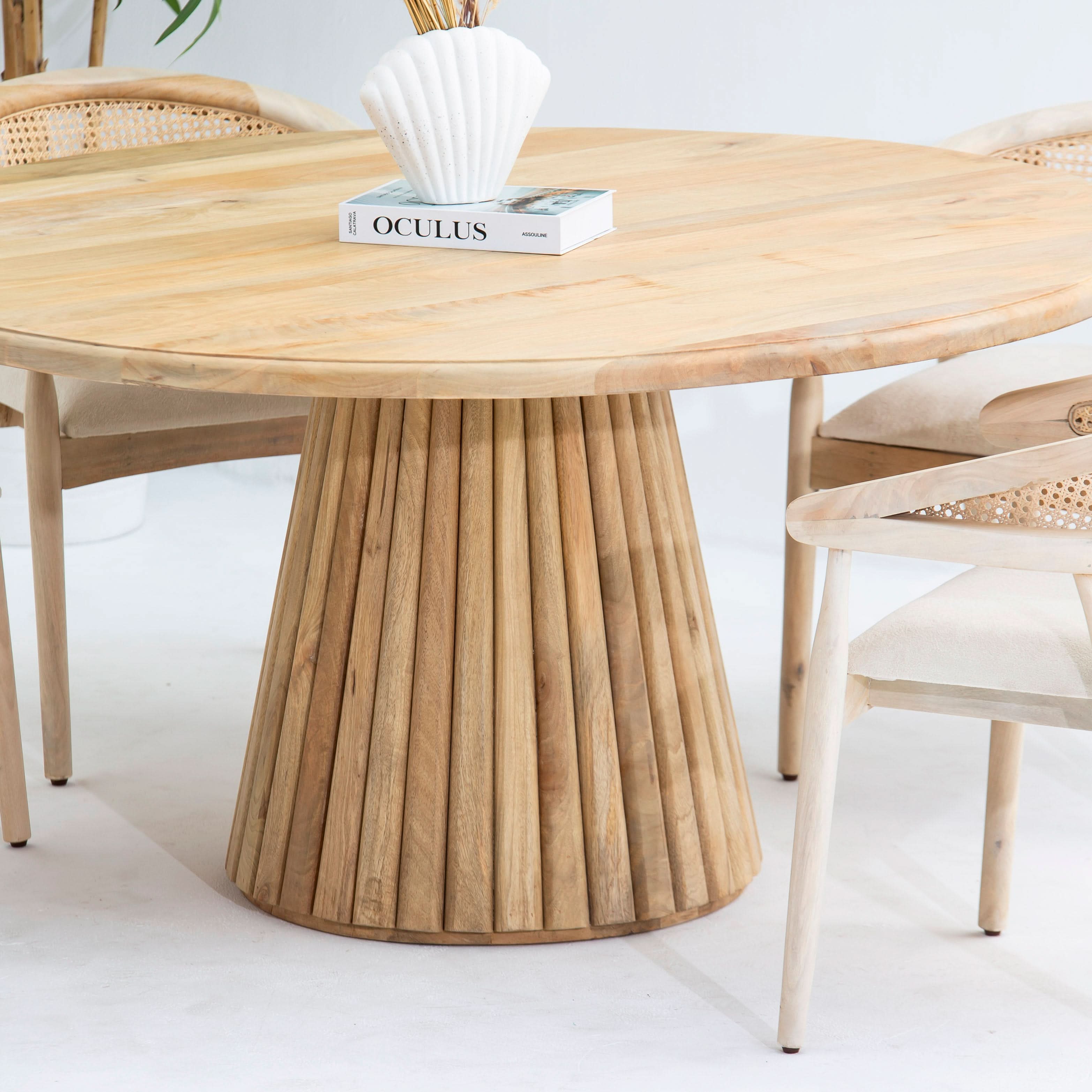 AUREVO ROUND DINING TABLE - Art and craft furniture