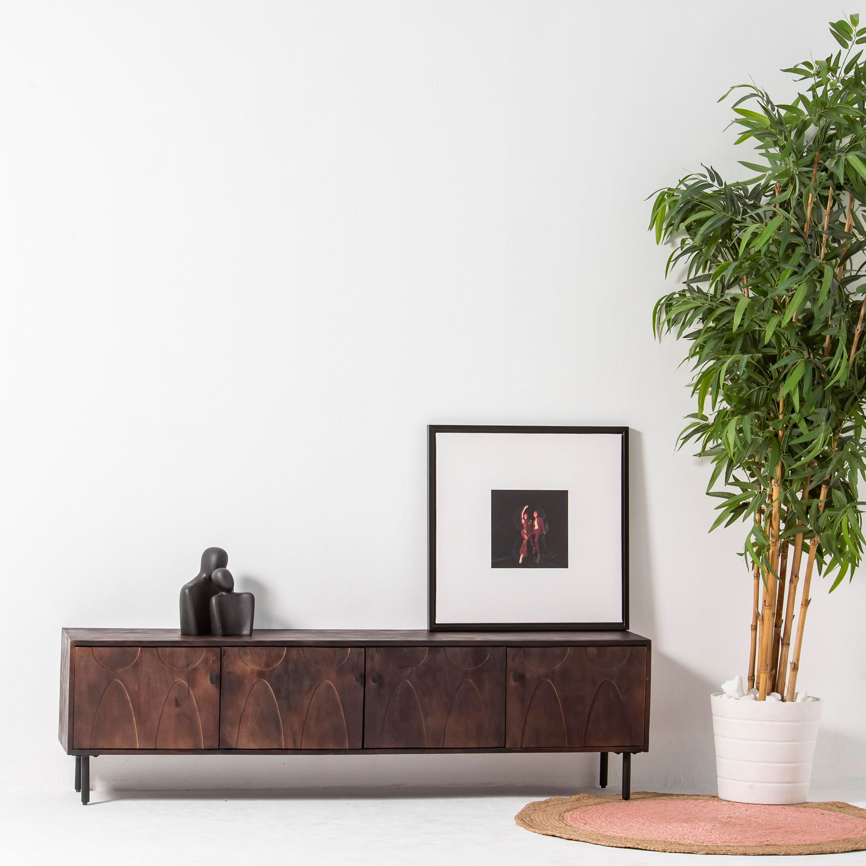 VERVE WOODEN FOUR DOOR TV STAND - Art and craft furniture