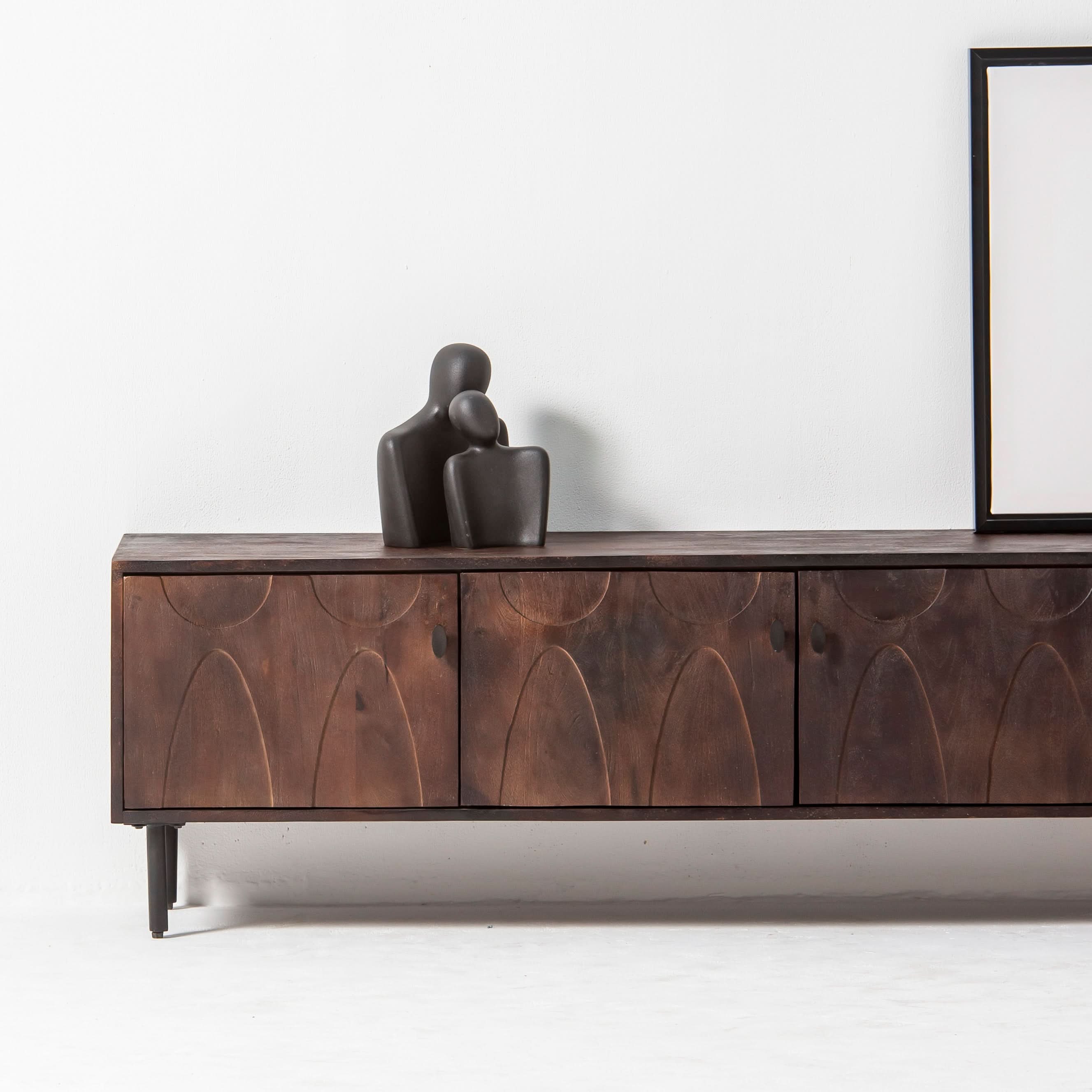 VERVE WOODEN FOUR DOOR TV STAND - Art and craft furniture