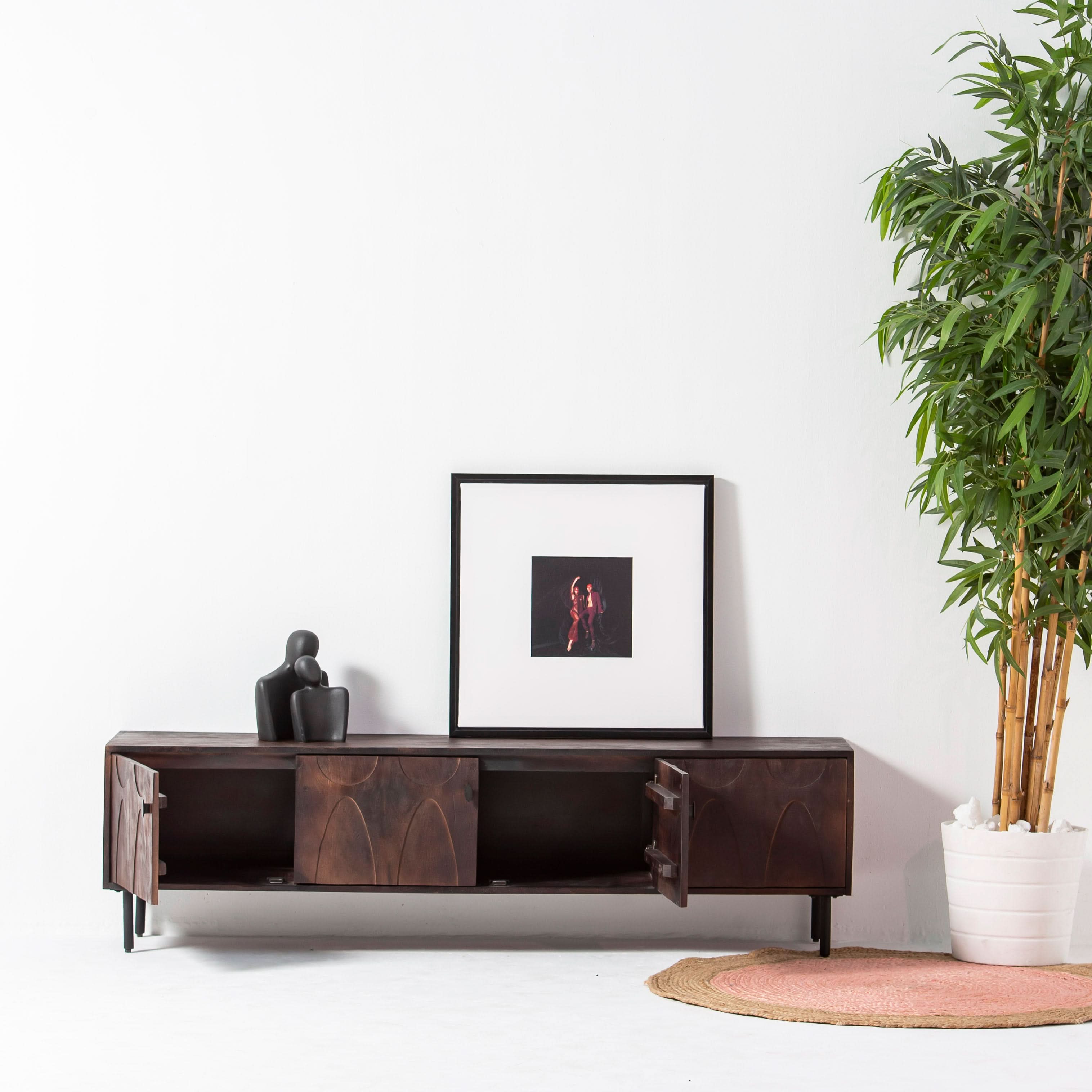 VERVE WOODEN FOUR DOOR TV STAND - Art and craft furniture