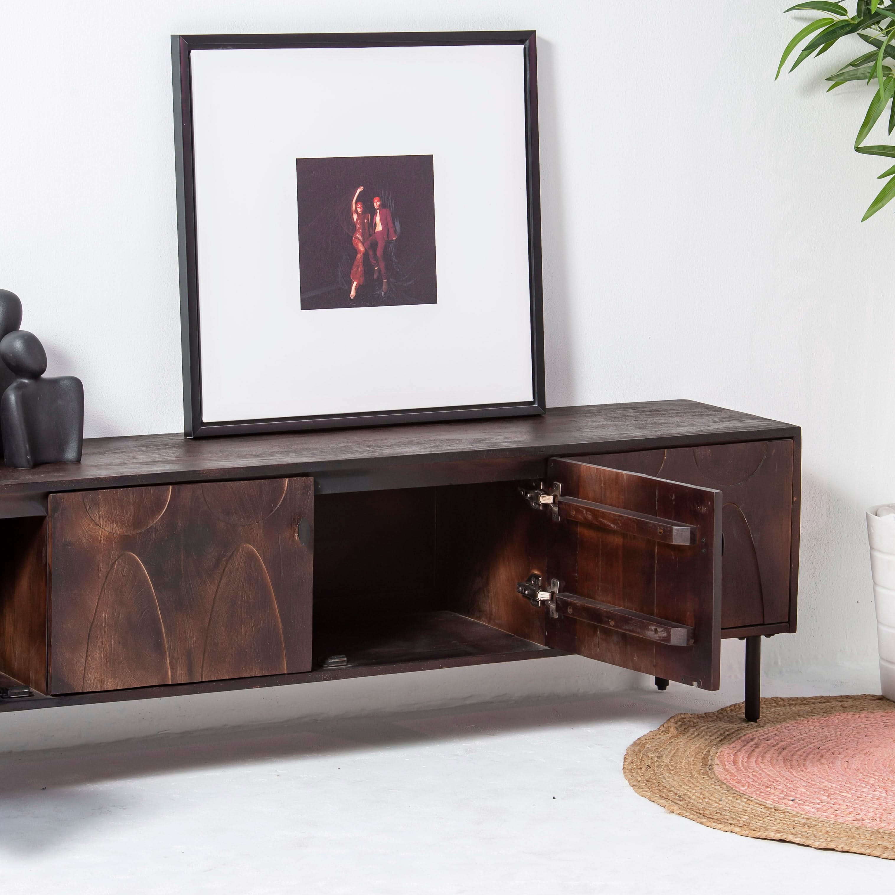 VERVE WOODEN FOUR DOOR TV STAND - Art and craft furniture