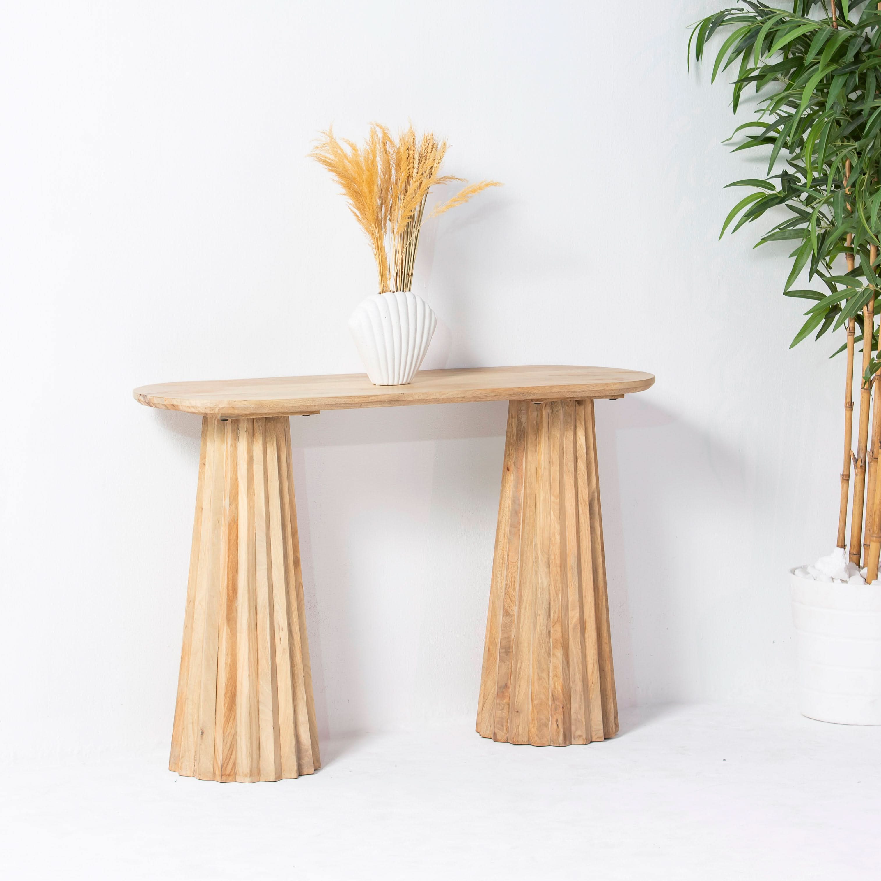 LUWIN WOODEN CONSOLE TABLE - Art and craft furniture