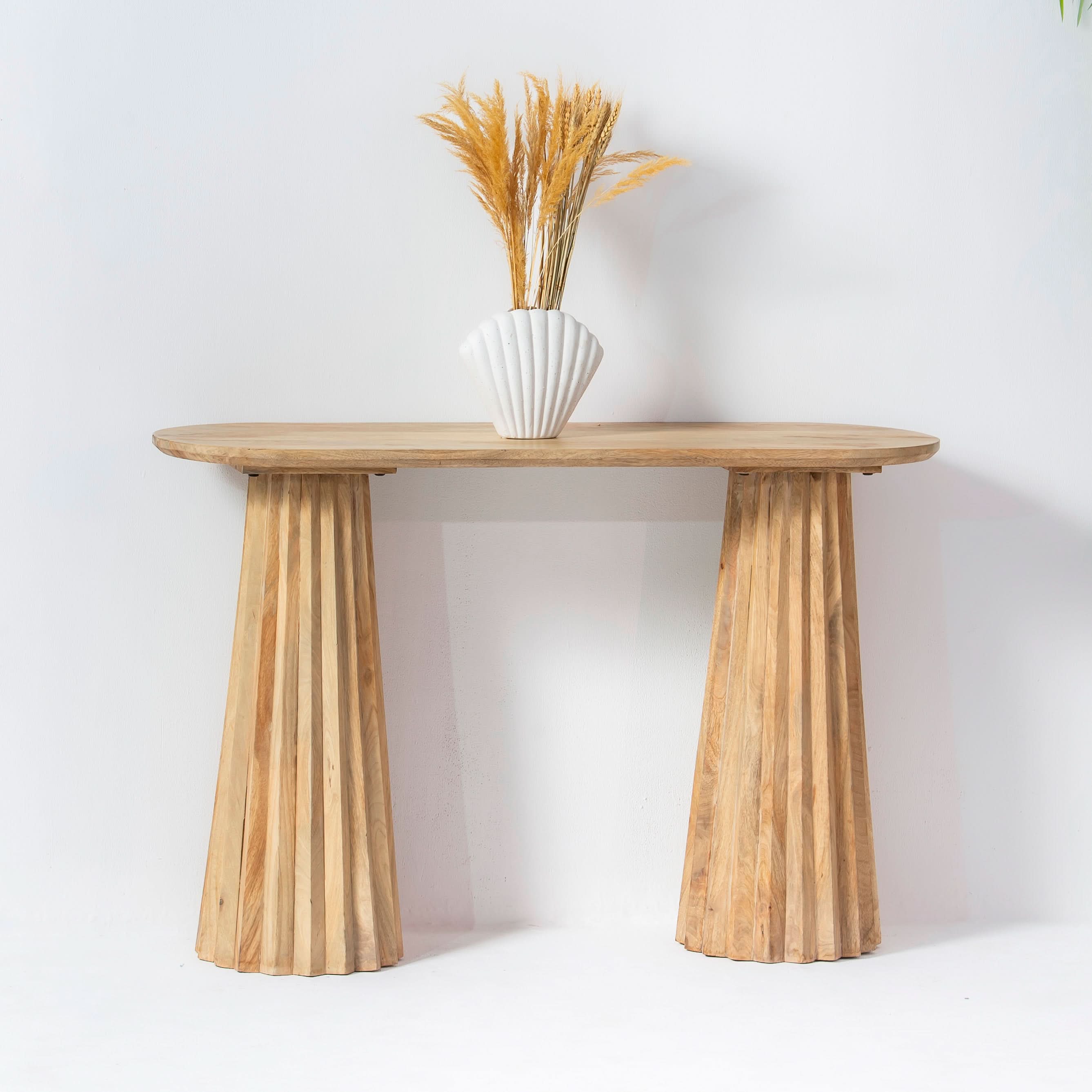 LUWIN WOODEN CONSOLE TABLE - Art and craft furniture
