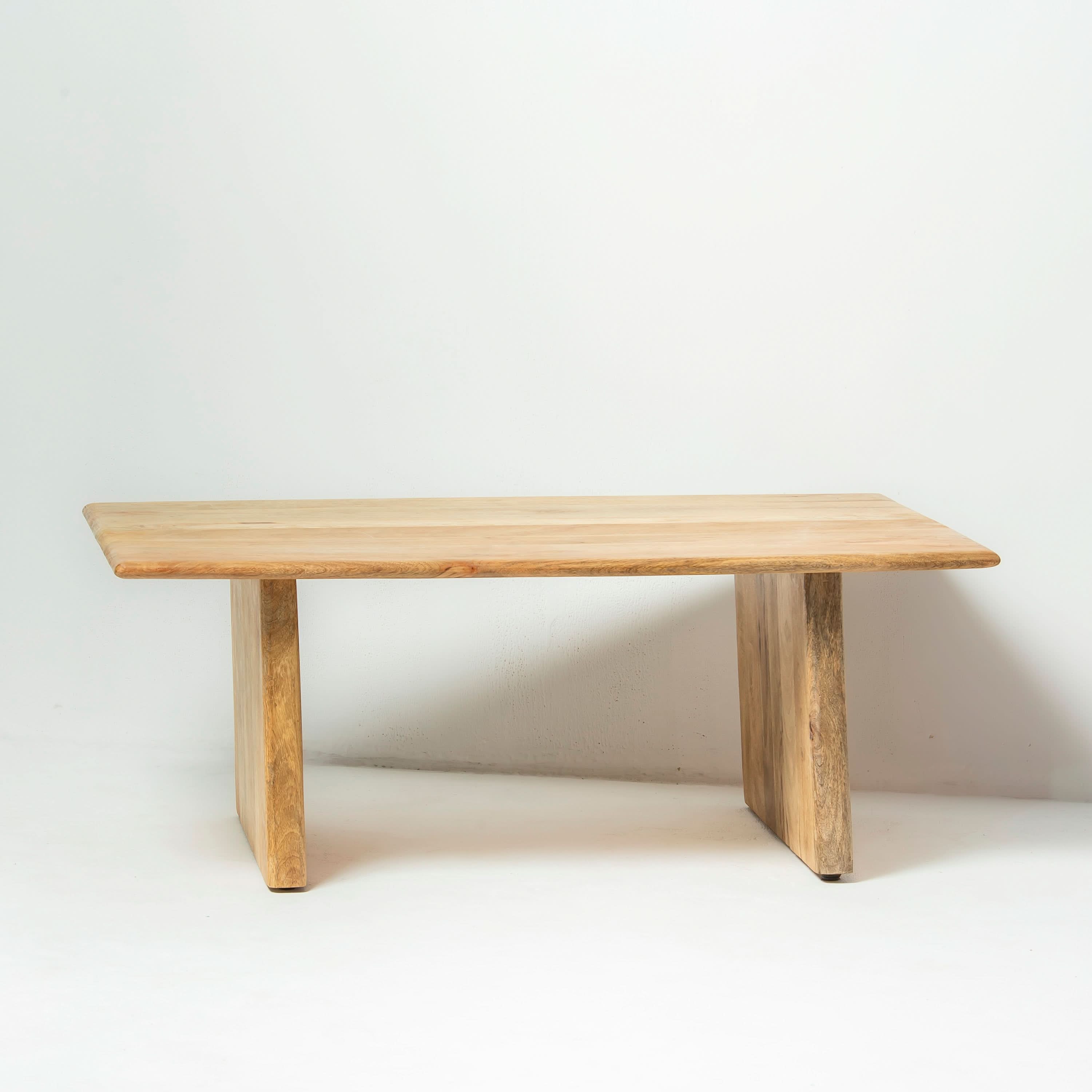 AUREVO WOODEN PLAN FINISH COFFEE TABLE - Art and craft furniture