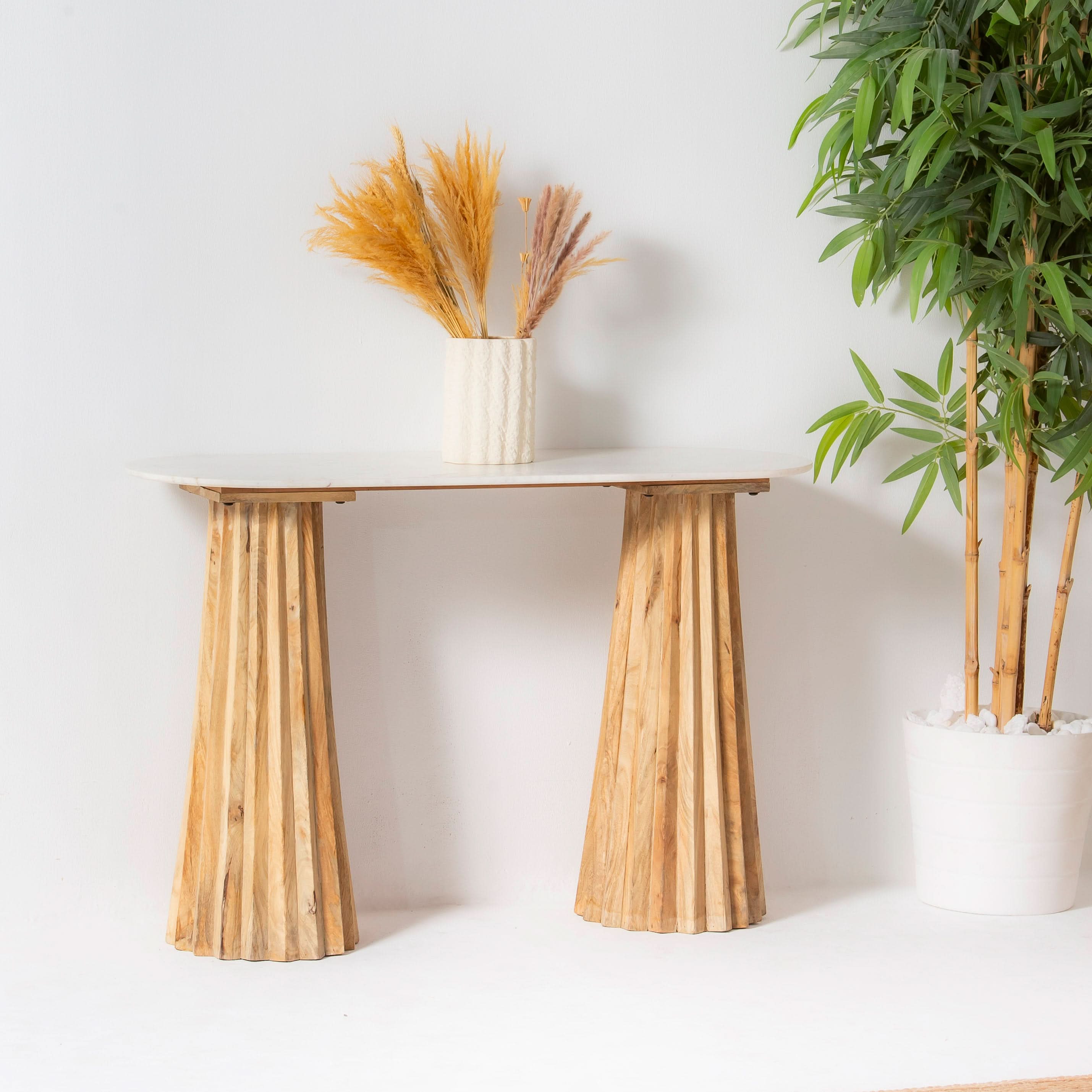 TERRALUXE MARBLE CONSOLE TABLE - Art and craft furniture