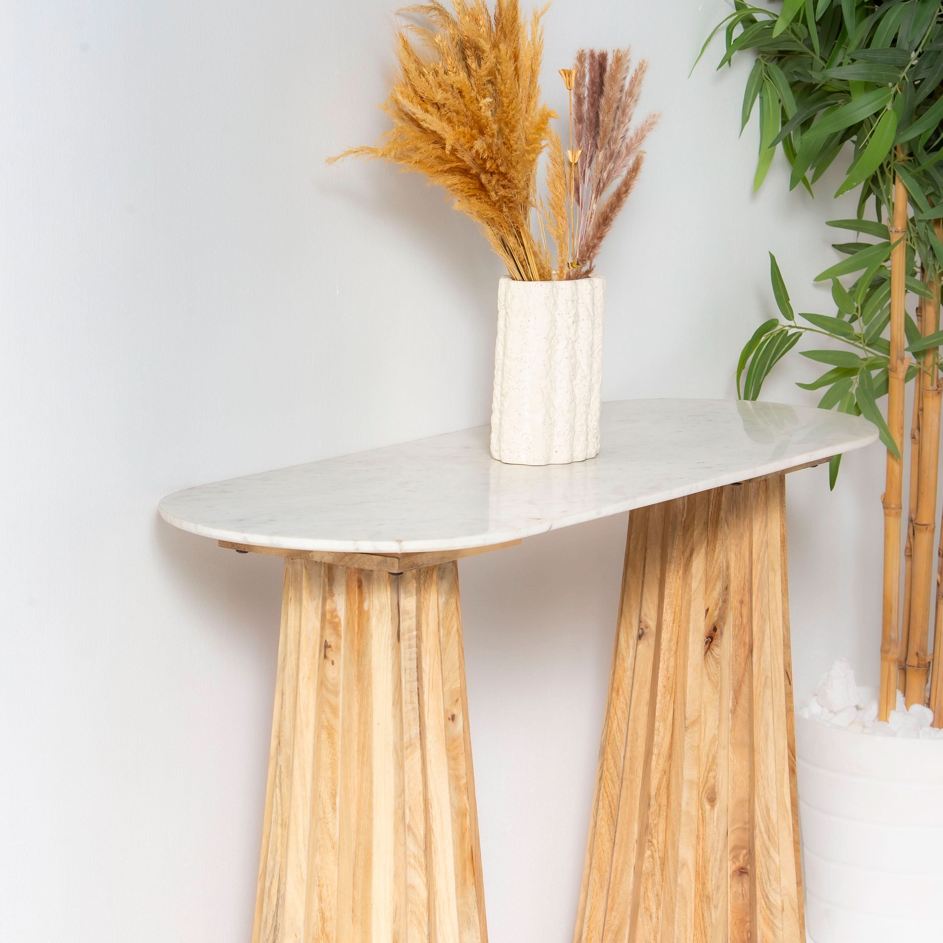 TERRALUXE MARBLE CONSOLE TABLE - Art and craft furniture