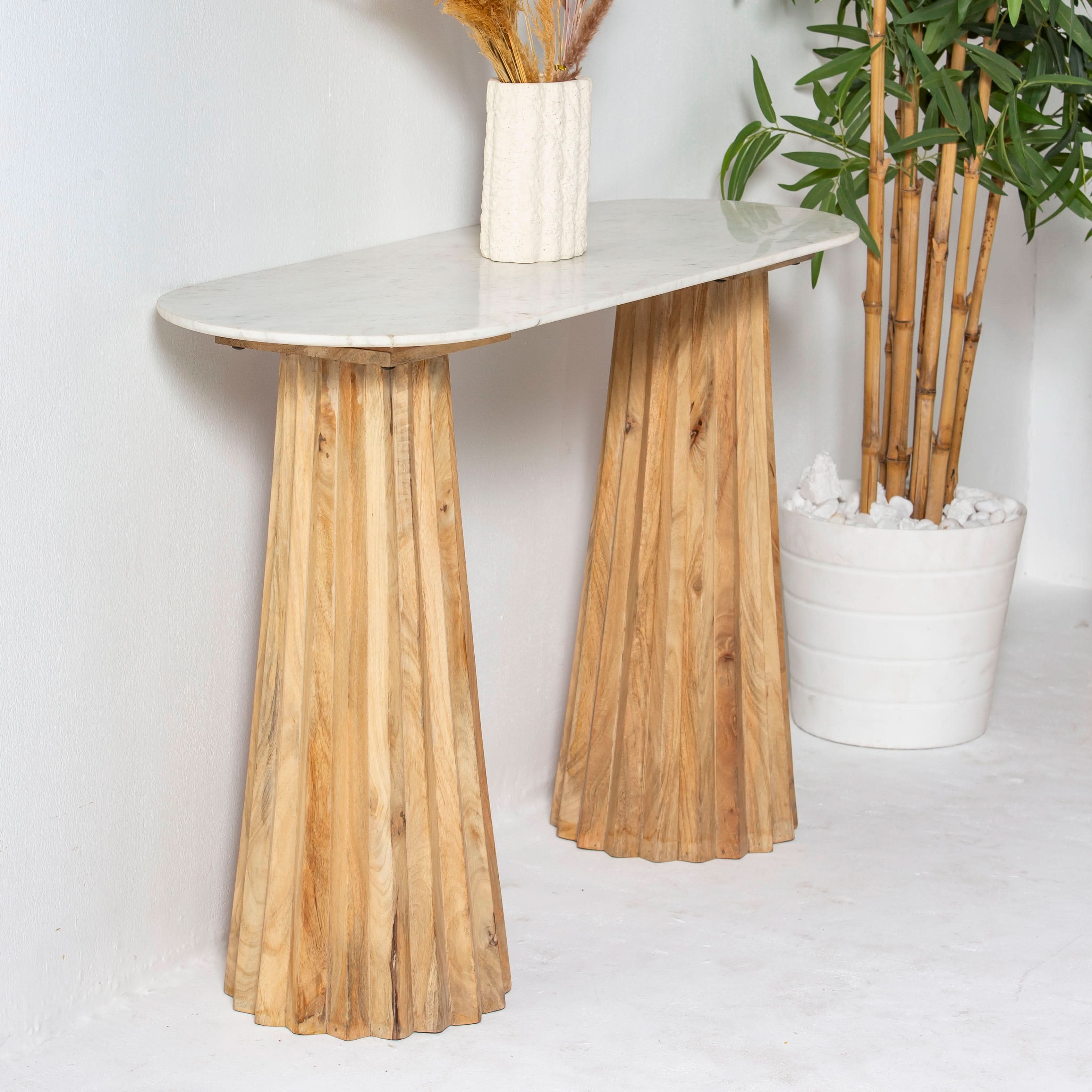 TERRALUXE MARBLE CONSOLE TABLE - Art and craft furniture