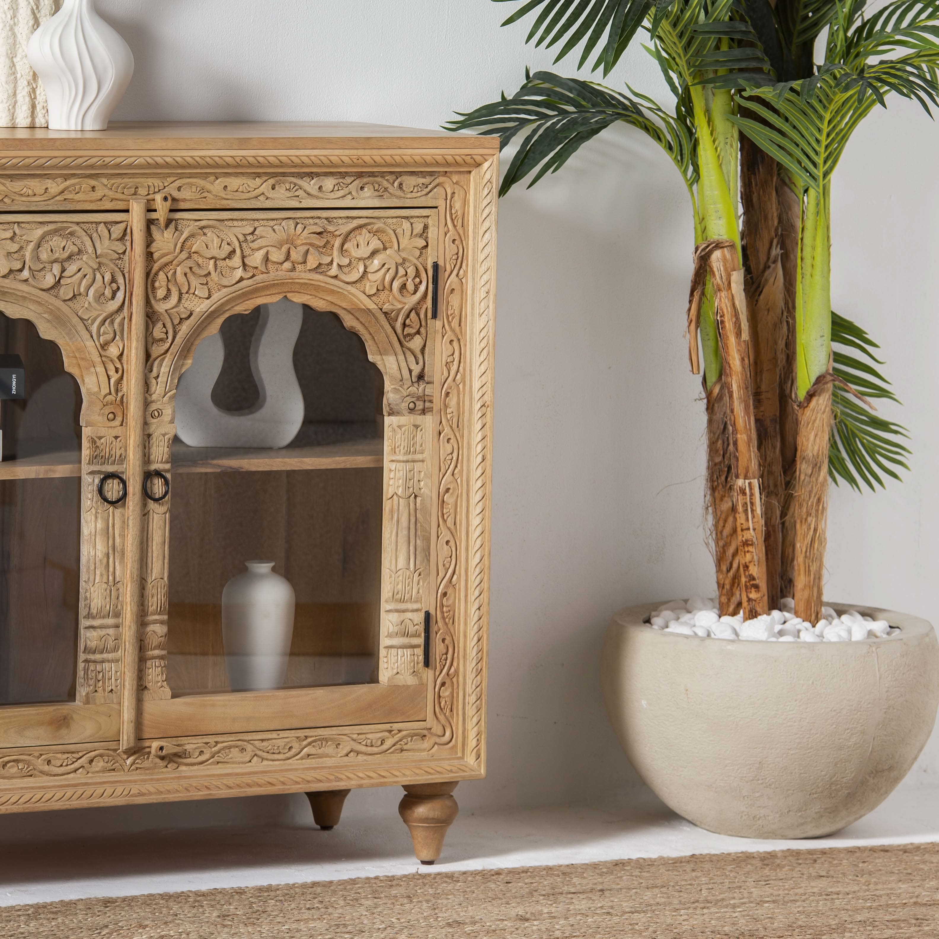CARVED WOODEN SIDEBOARD - Art and craft furniture