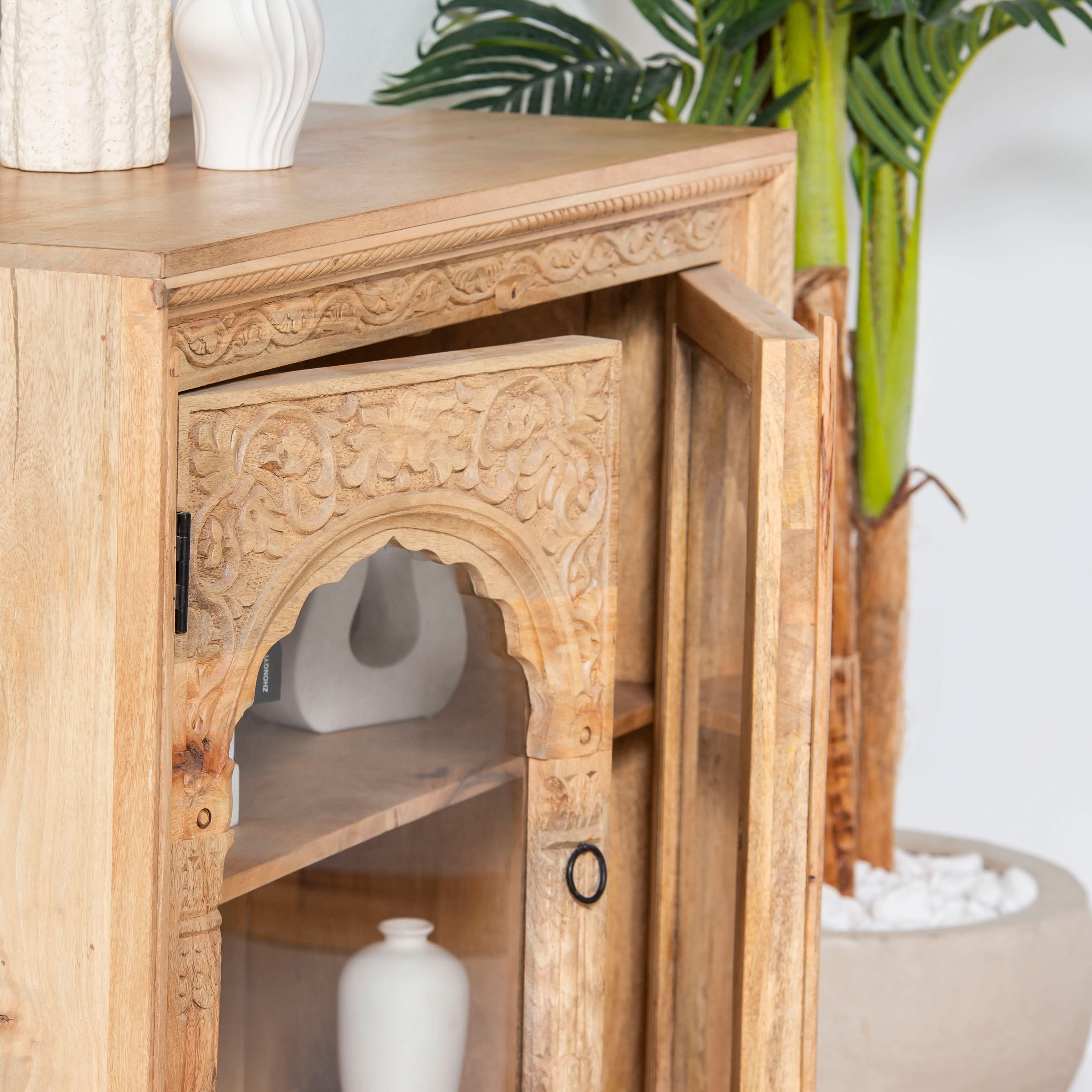 CARVED WOODEN SIDEBOARD - Art and craft furniture