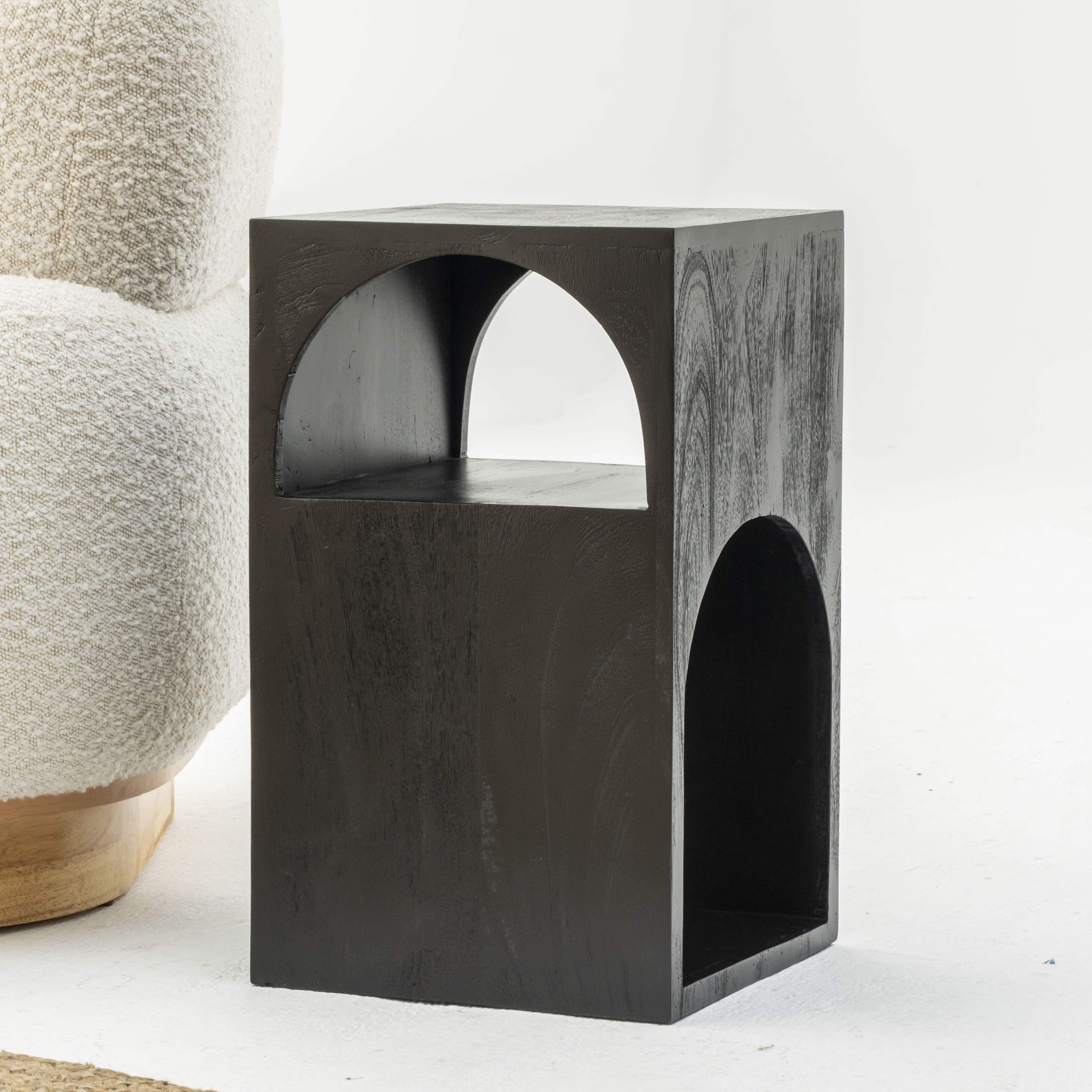 ARCH BLACK SIDE TABLE - Art and craft furniture