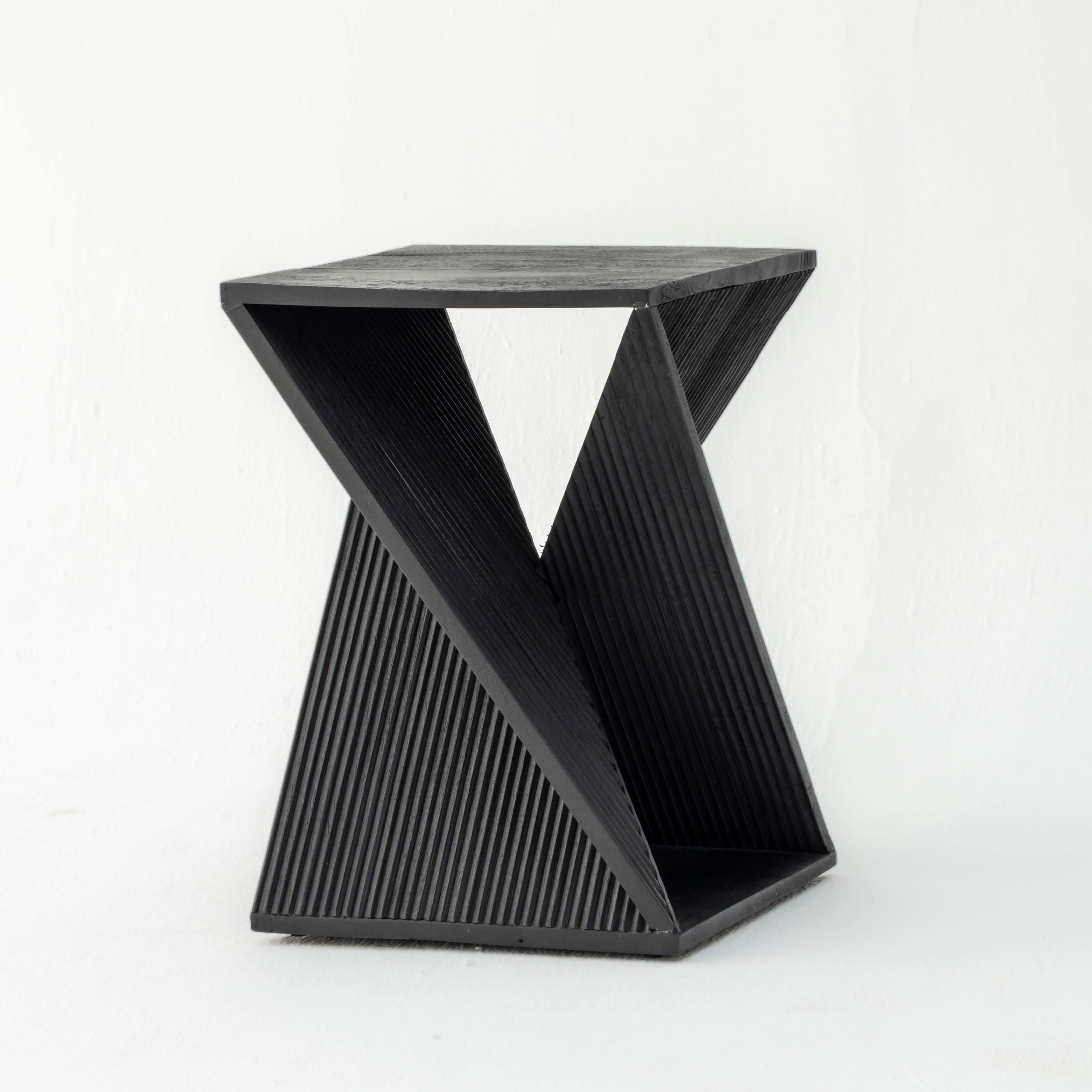 MONTERA WOODEN BLACK SIDETABLE - Art and craft furniture