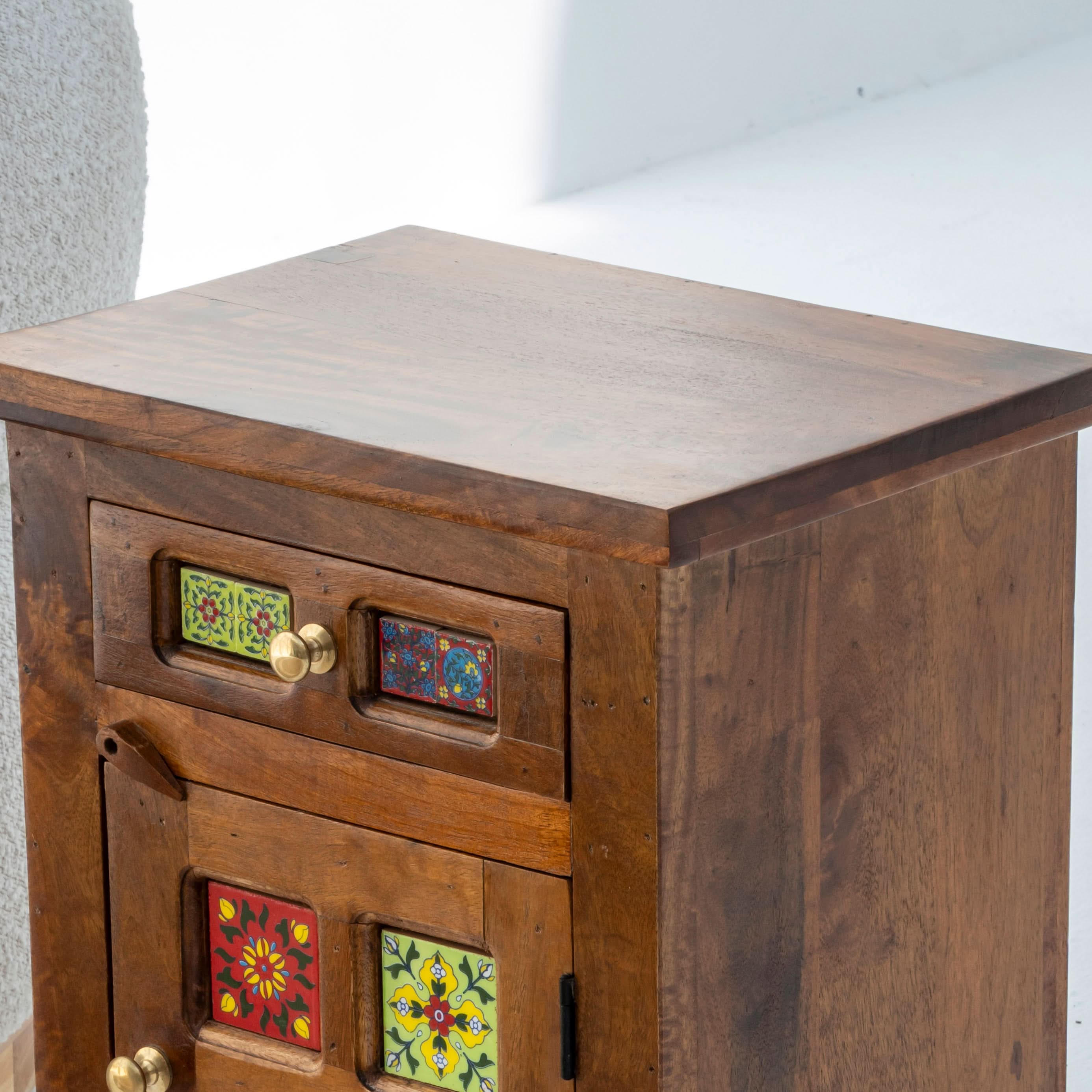 SHESTILE BEDSIDE TABLE TILE FTD - Art and craft furniture
