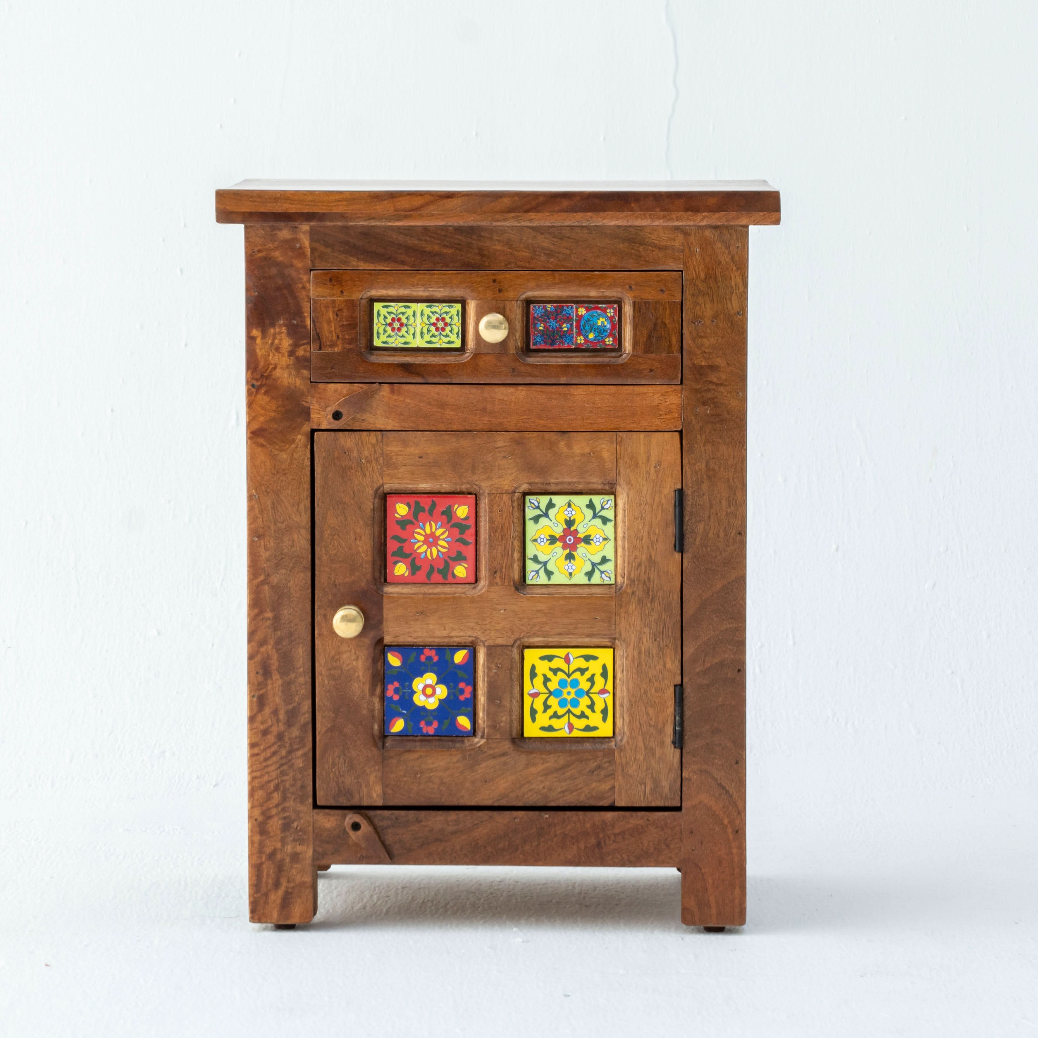 SHESTILE BEDSIDE TABLE TILE FTD - Art and craft furniture
