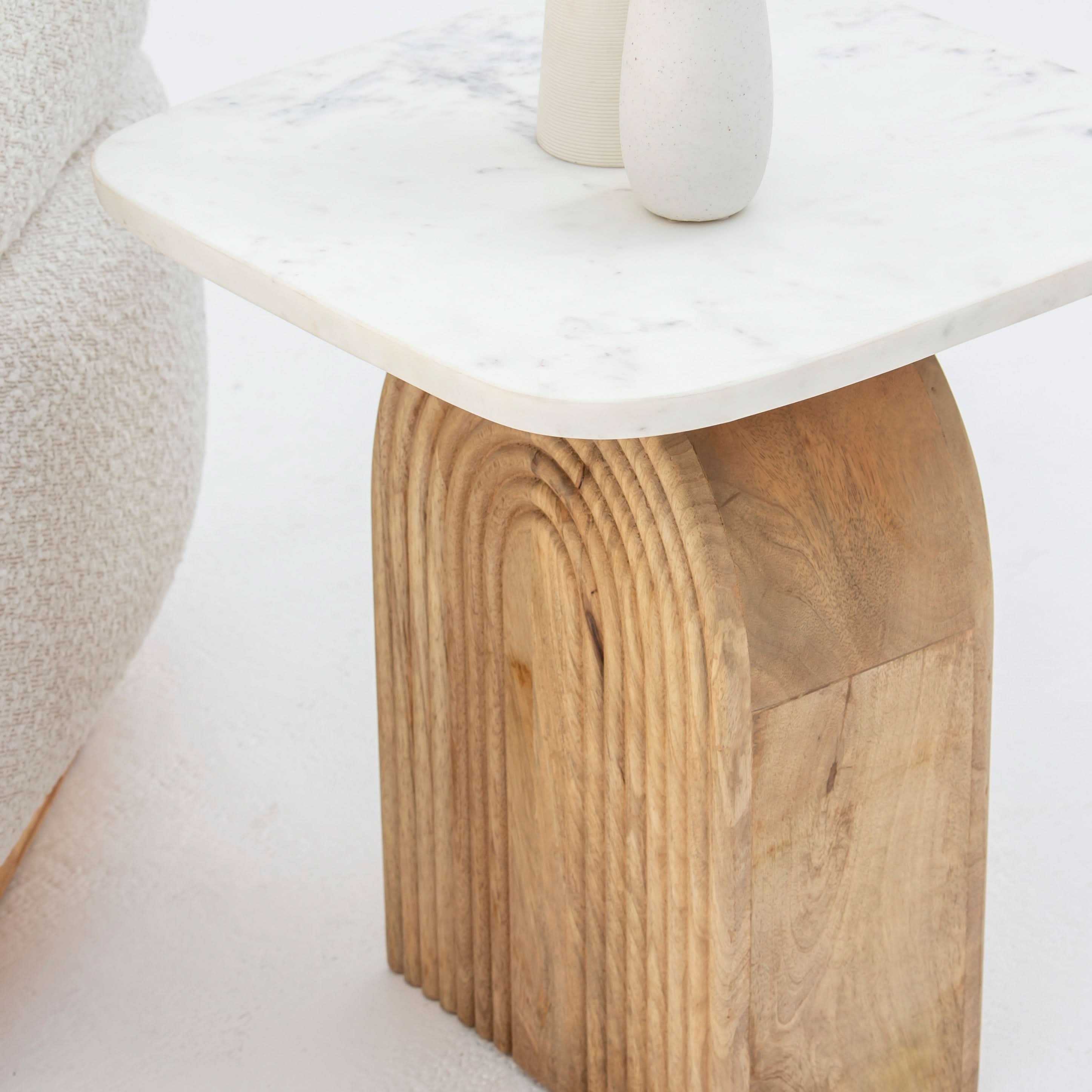 TERRALUXE MARBLE SIDE TABLE - Art and craft furniture