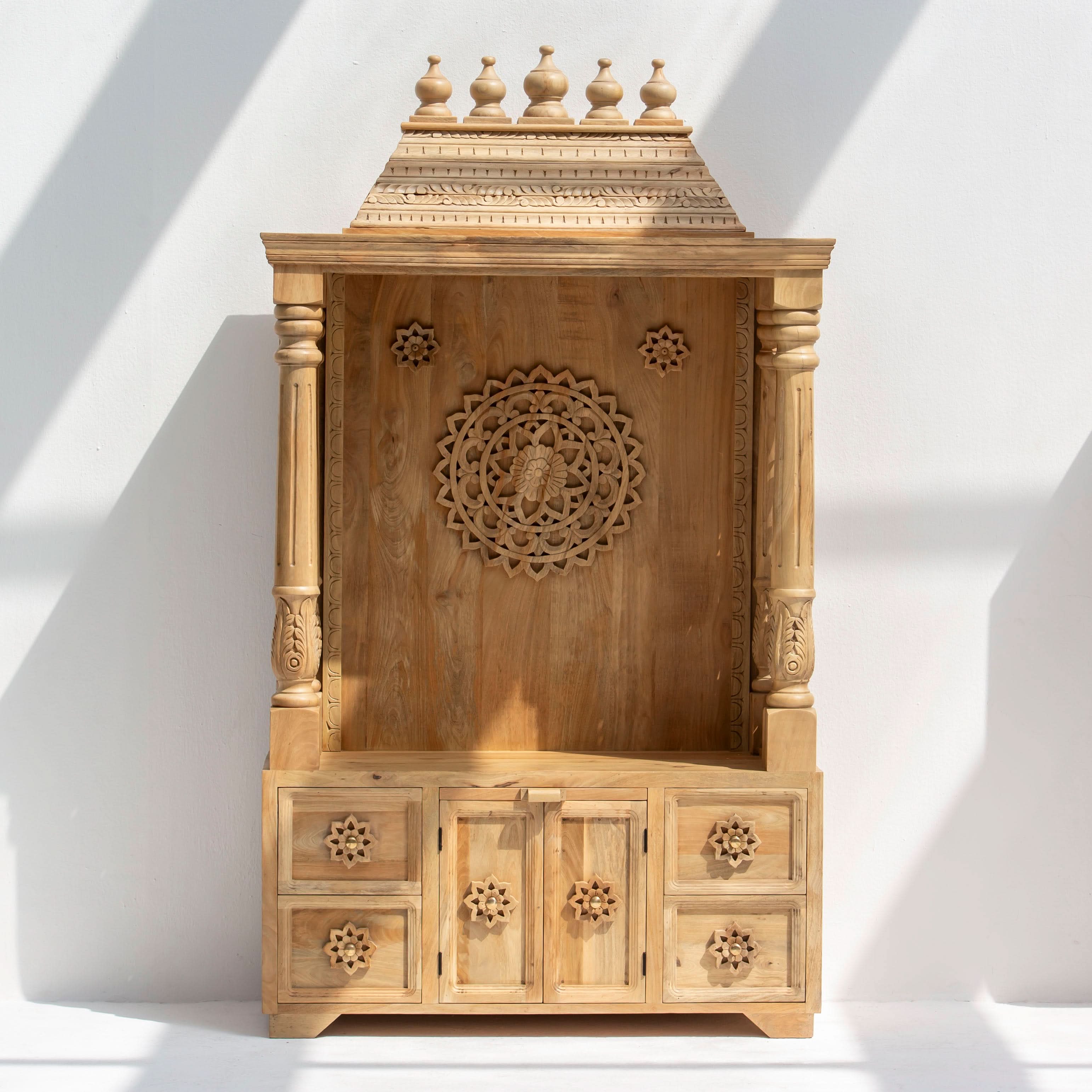 WOODEN CARVING TEMPLE - Art and craft furniture