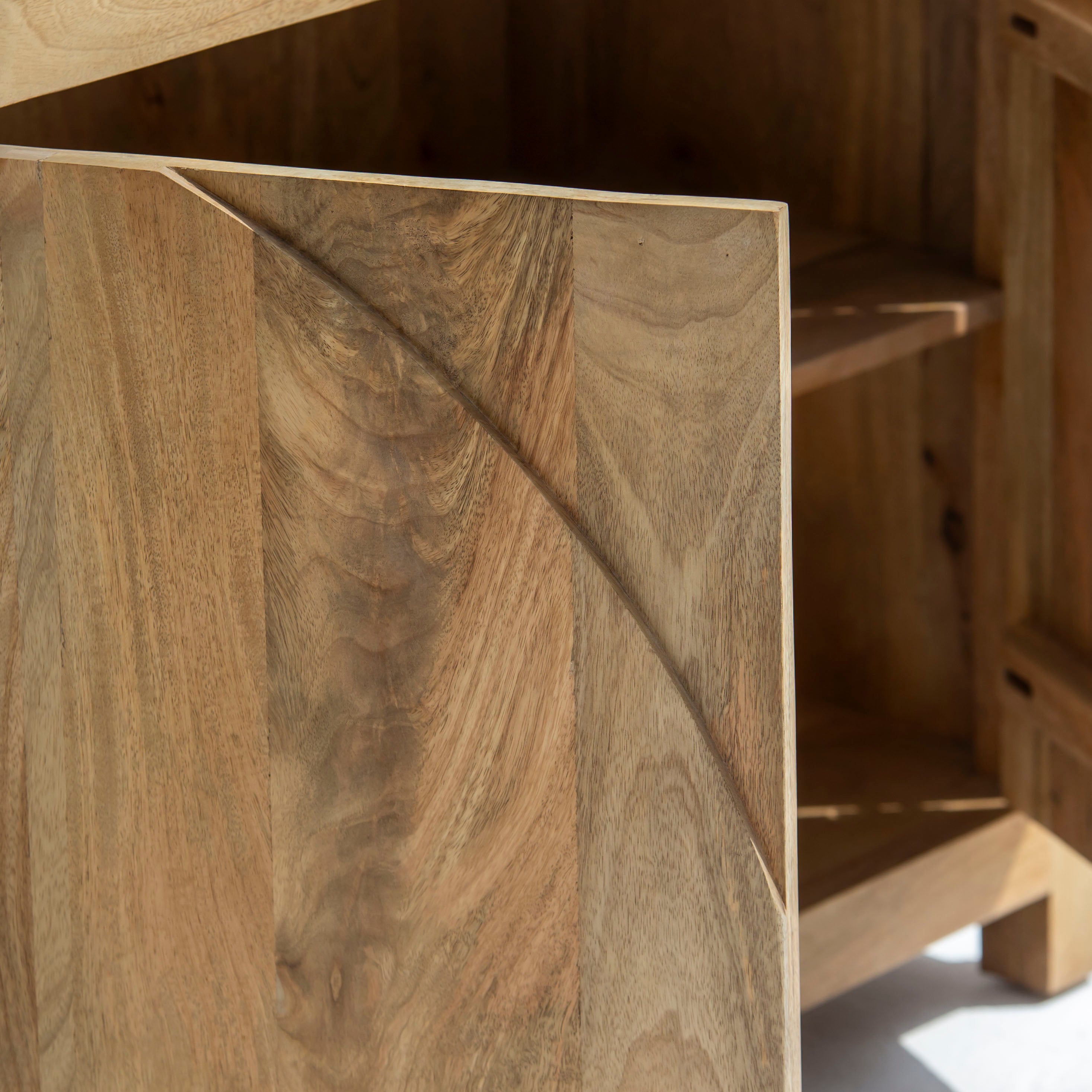 AUREVO WOODEN FOUR DOOR SIDEBOARD - Art and craft furniture