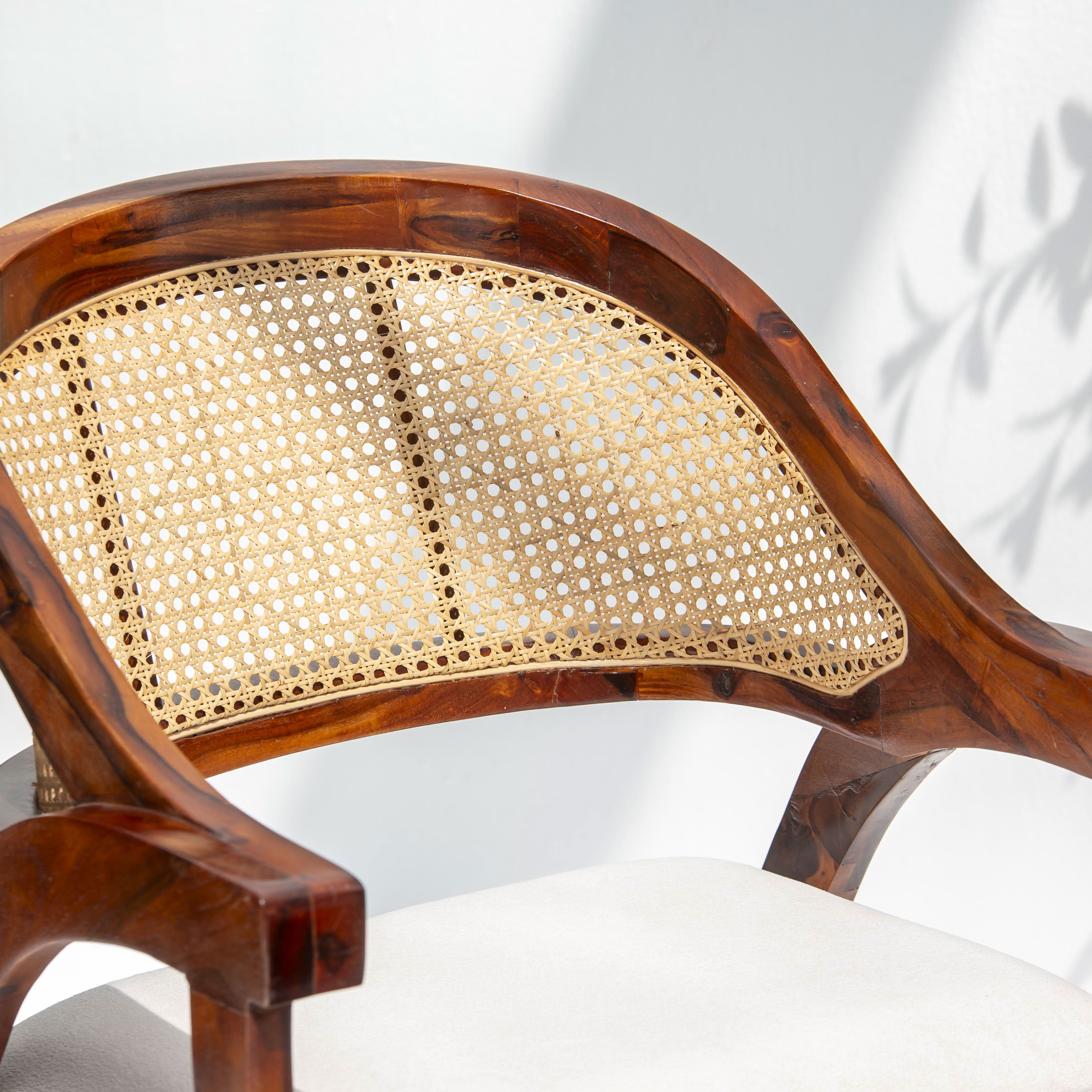 CANOVIA SHEESAM WOOD CANE CHAIR - Art and craft furniture