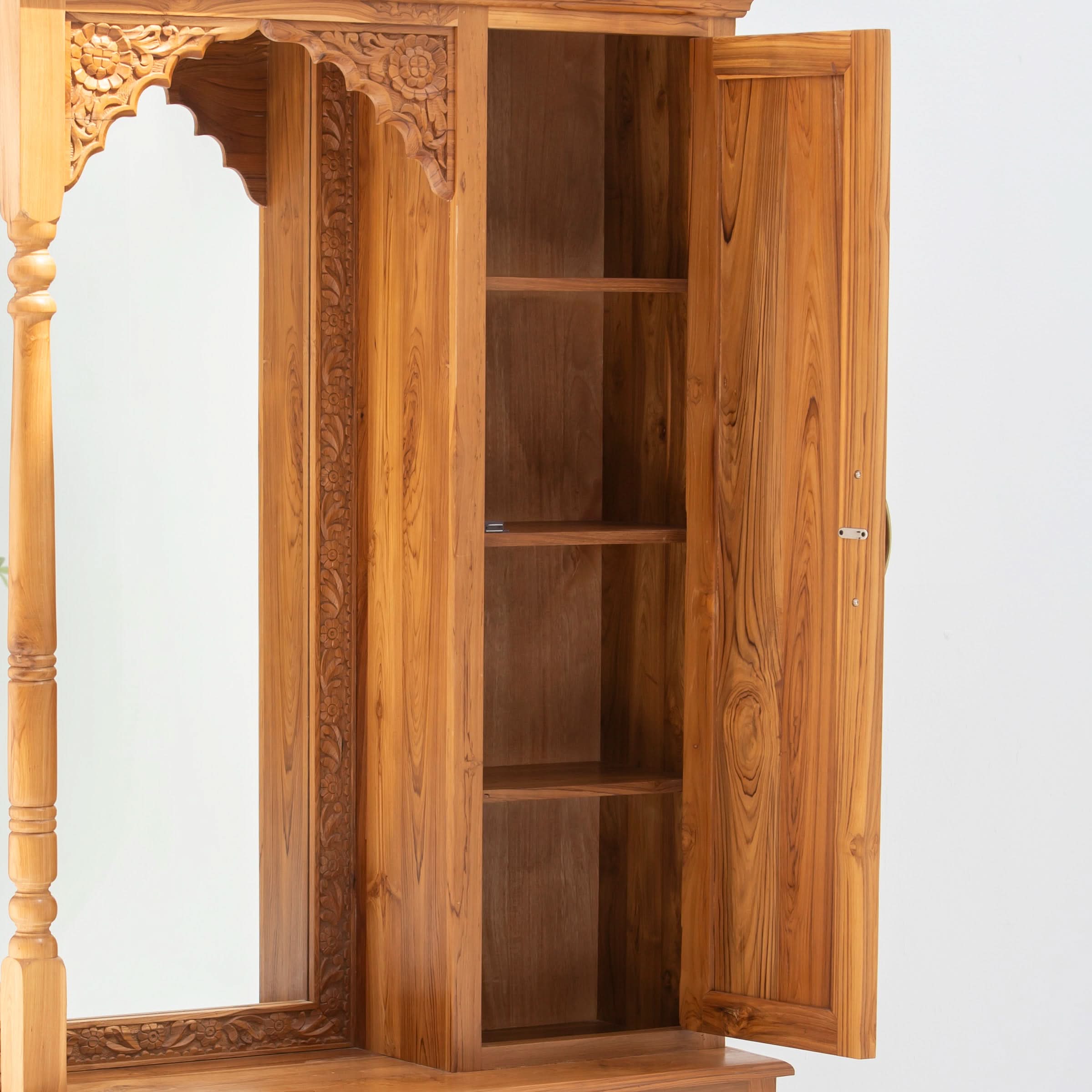 ROYAL TEAK WOOD DRESSING CABINET - Art and craft furniture