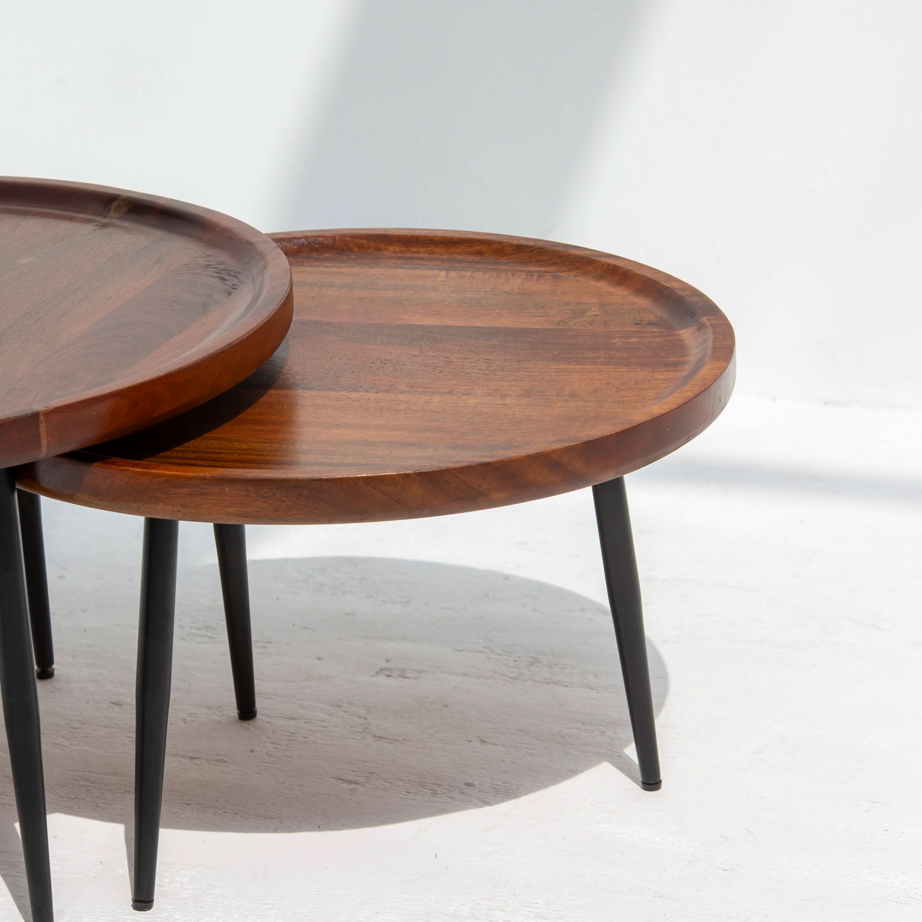 CYRA WOODEN SET OF TWO TABLE - Art and craft furniture