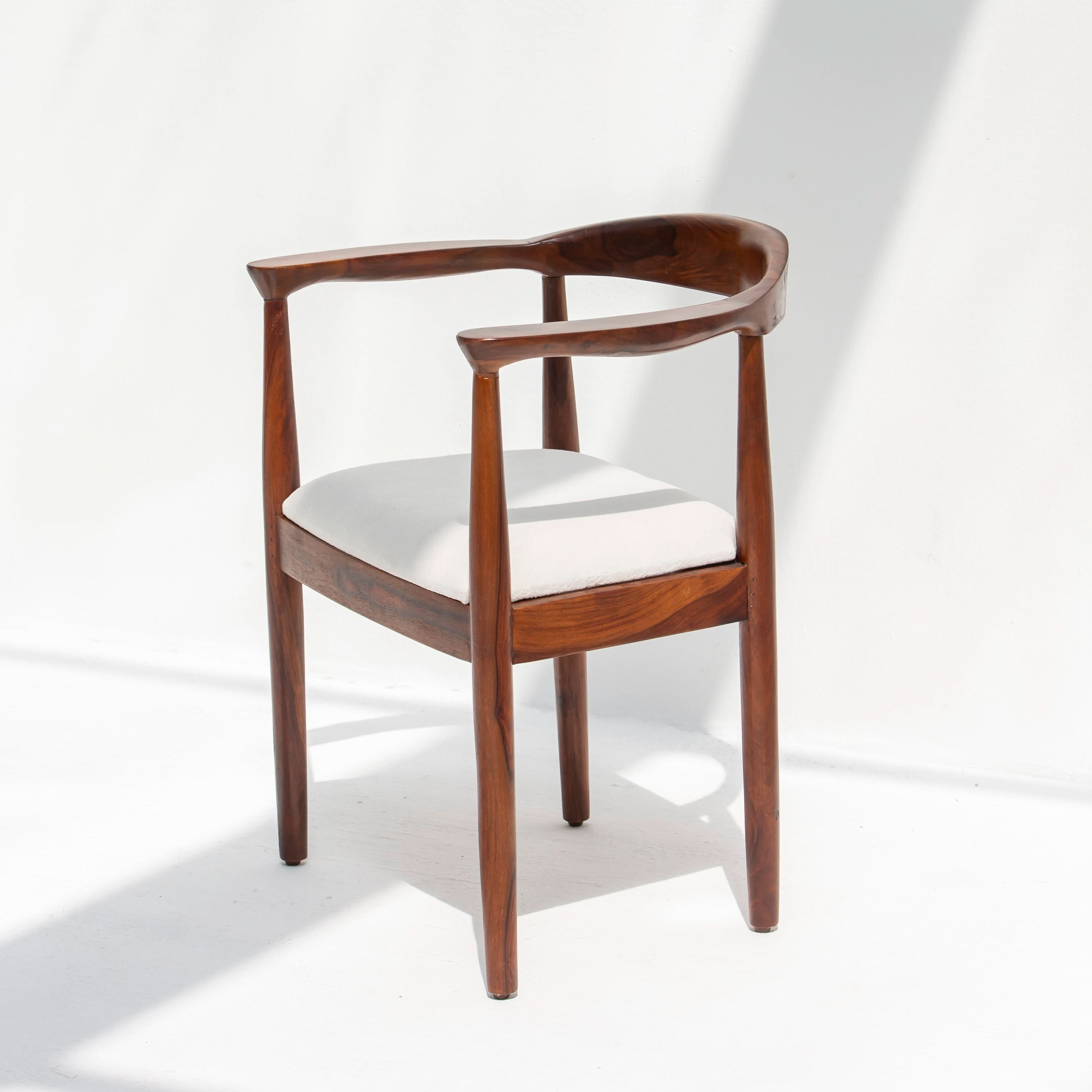 AUREVO DARK WOODEN CHAIR - Art and craft furniture