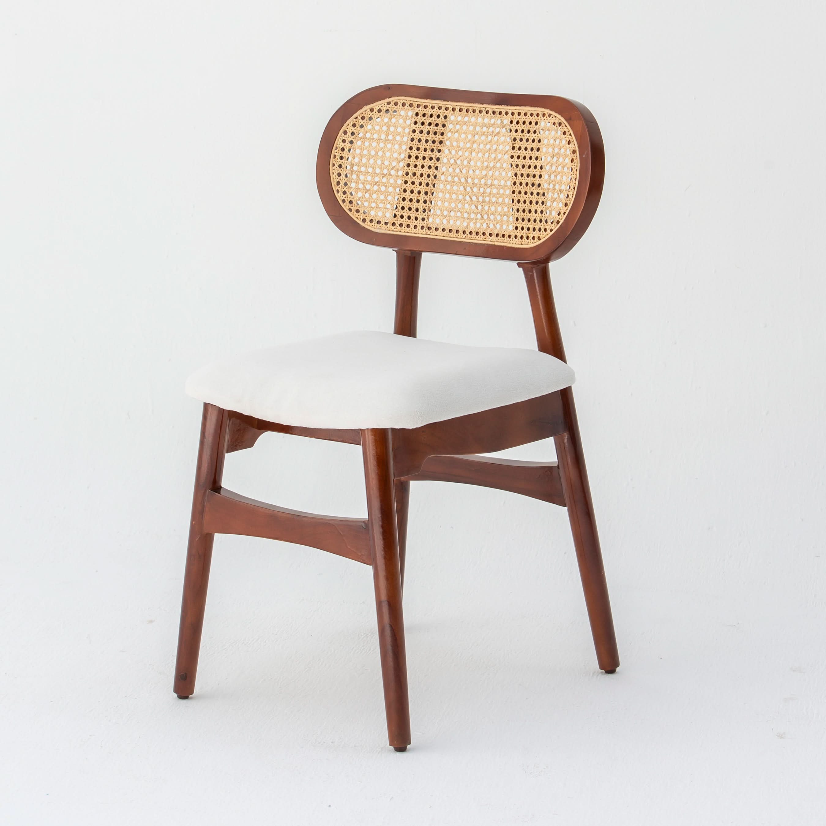 CANOVIA DARK WOOD CANE CHAIR - Art and craft furniture