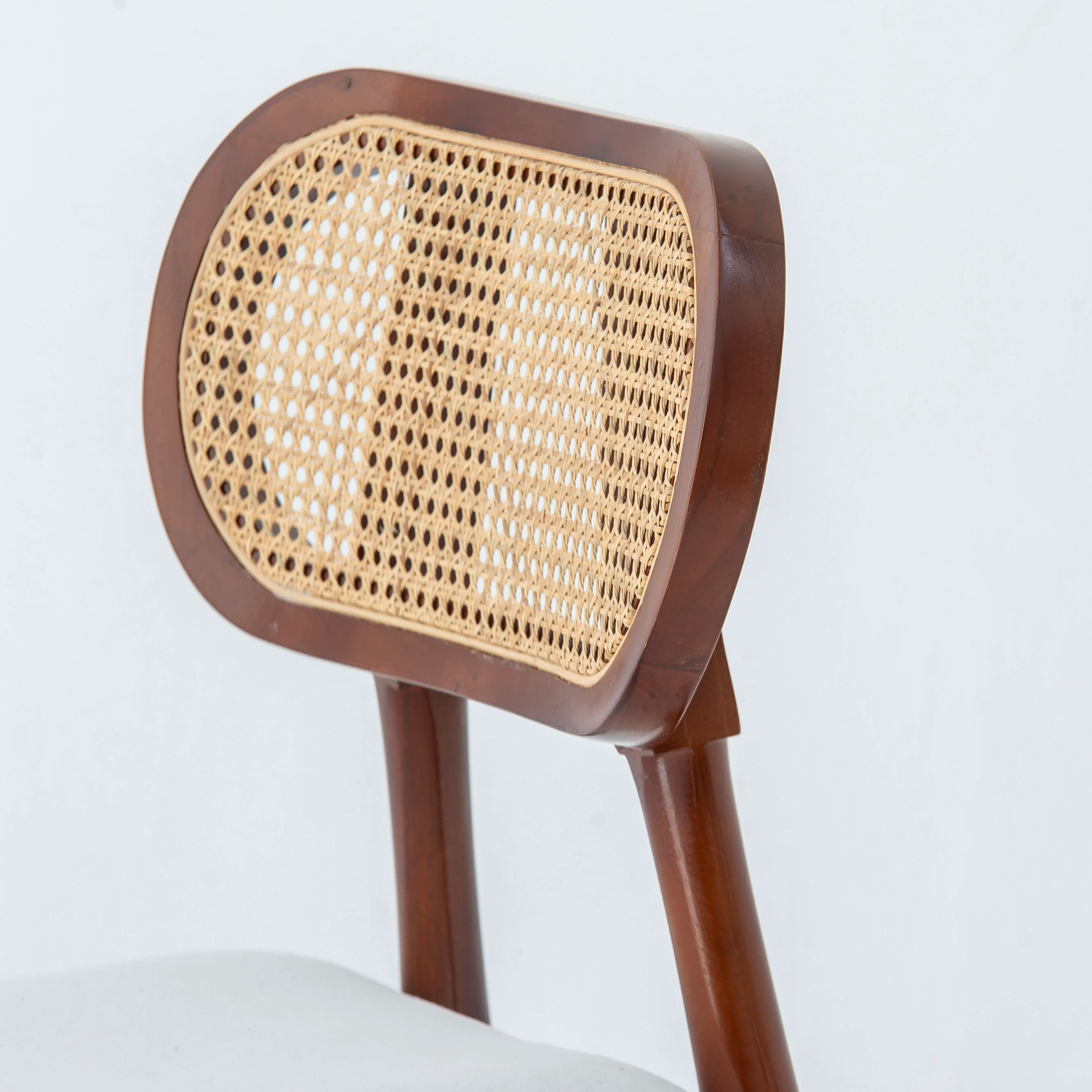 CANOVIA DARK WOOD CANE CHAIR - Art and craft furniture