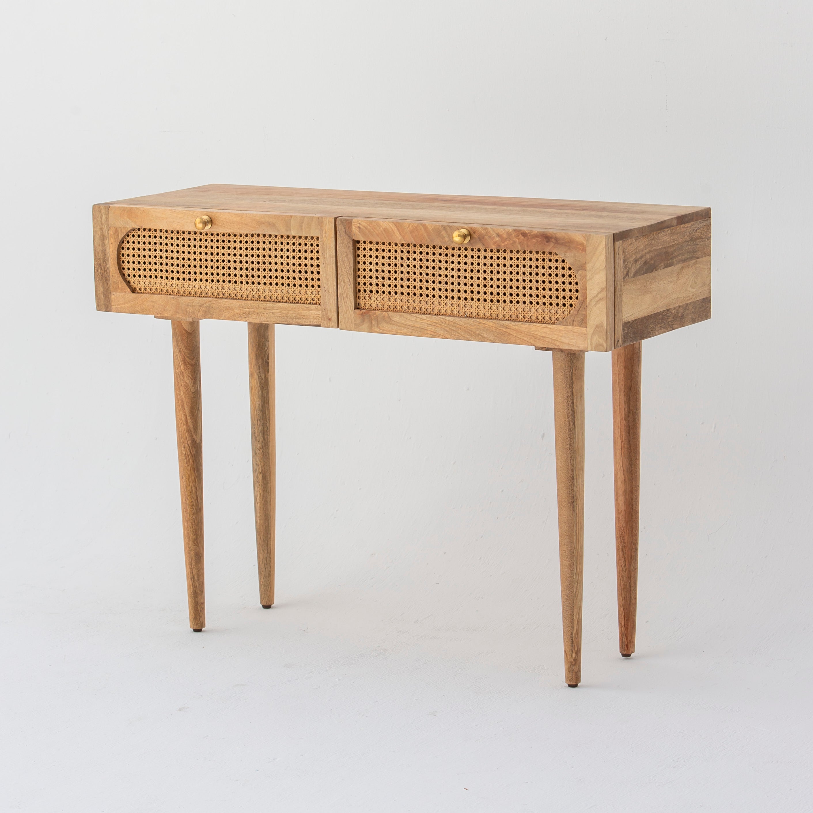CANOVIA CANE TWO DRAWER CONSOLE TABLE - Art and craft furniture