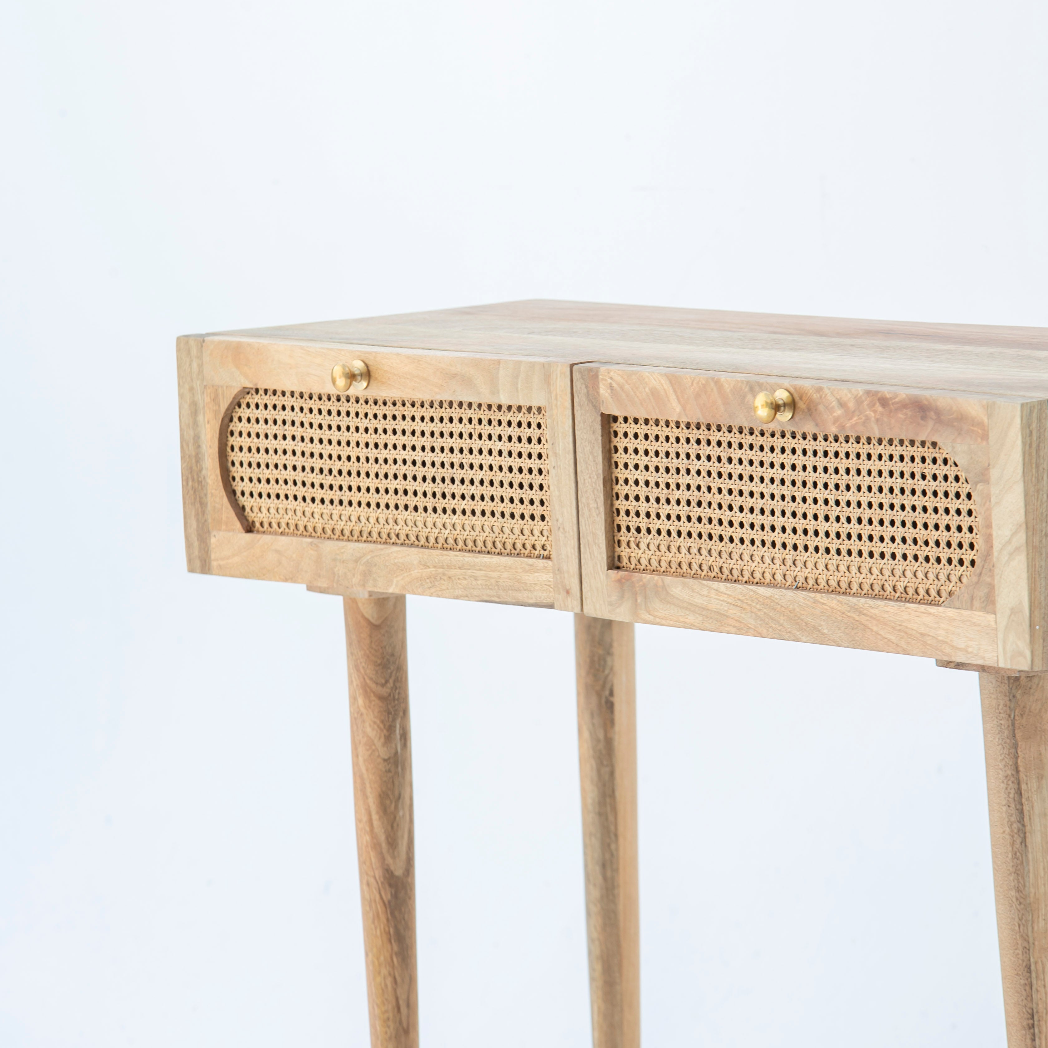 CANOVIA CANE TWO DRAWER CONSOLE TABLE - Art and craft furniture
