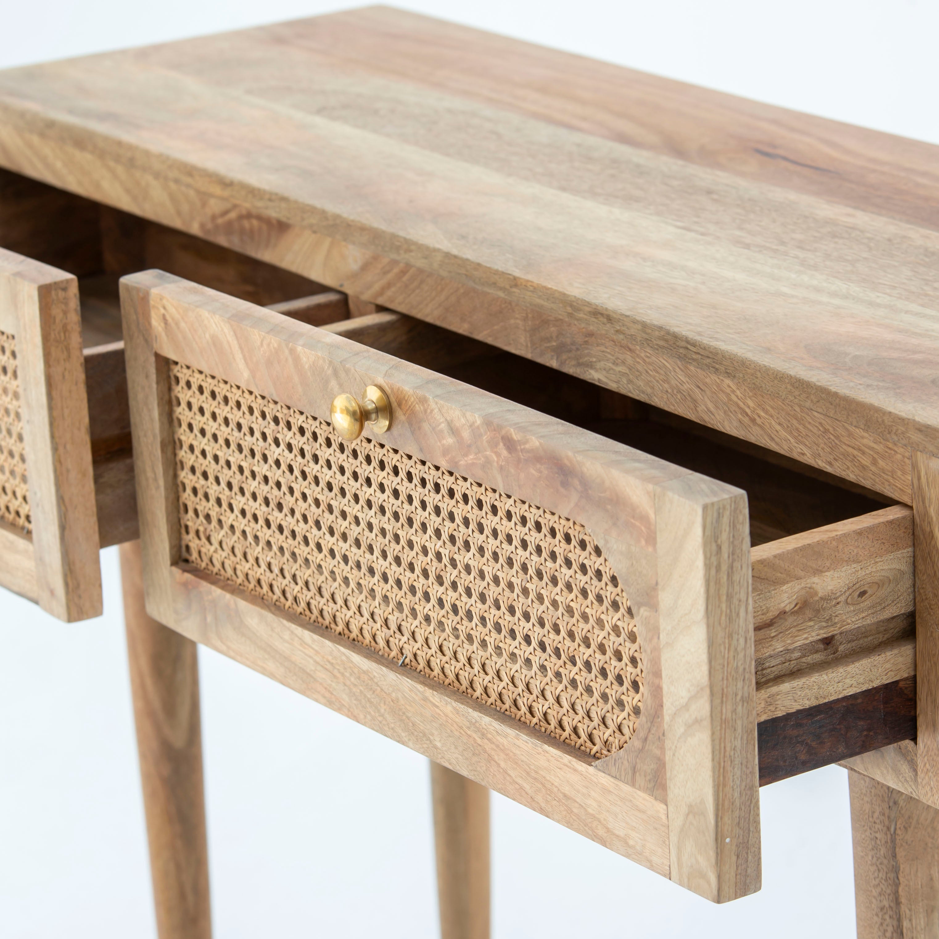 CANOVIA CANE TWO DRAWER CONSOLE TABLE - Art and craft furniture