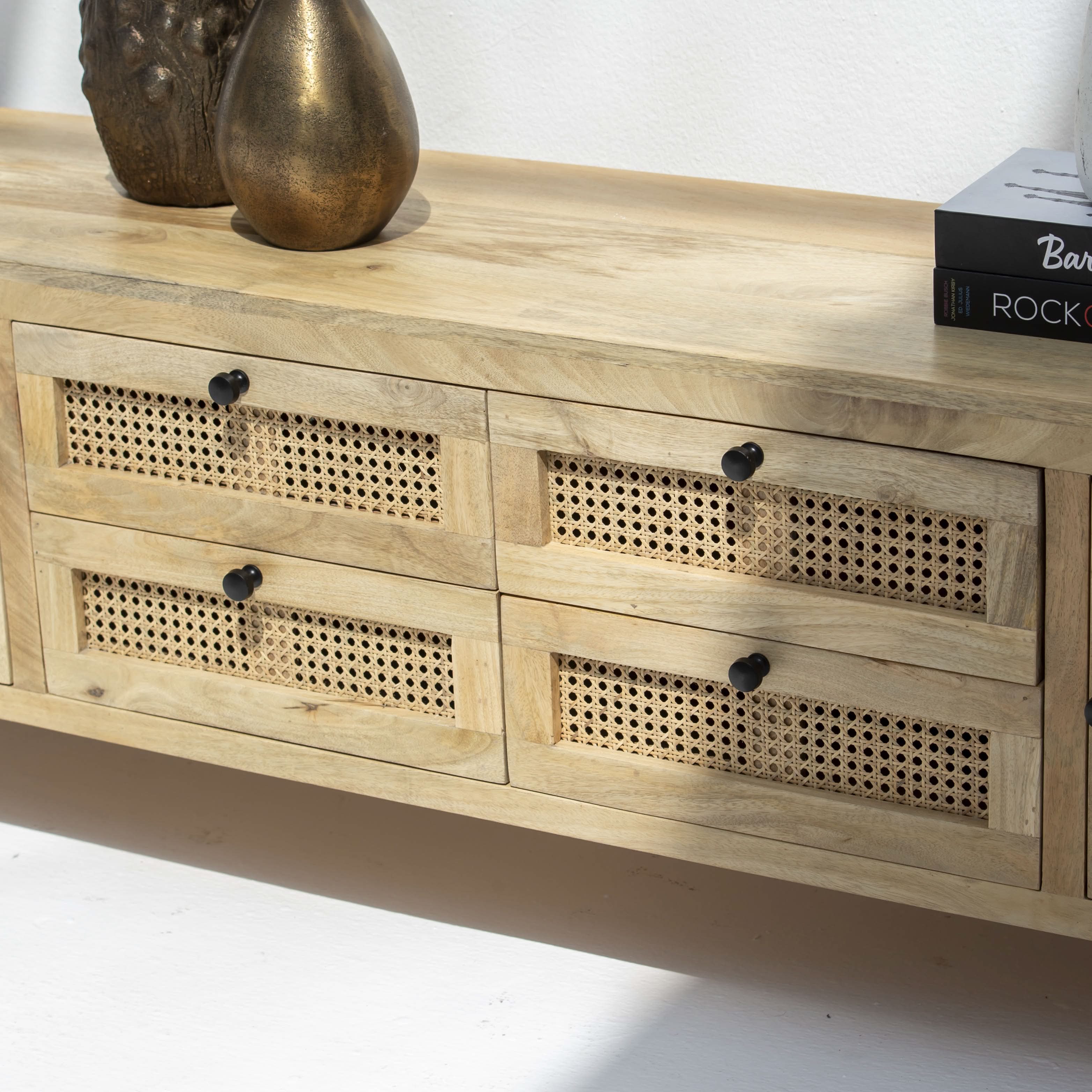 MORRIS-CANE TV STAND - Art and craft furniture