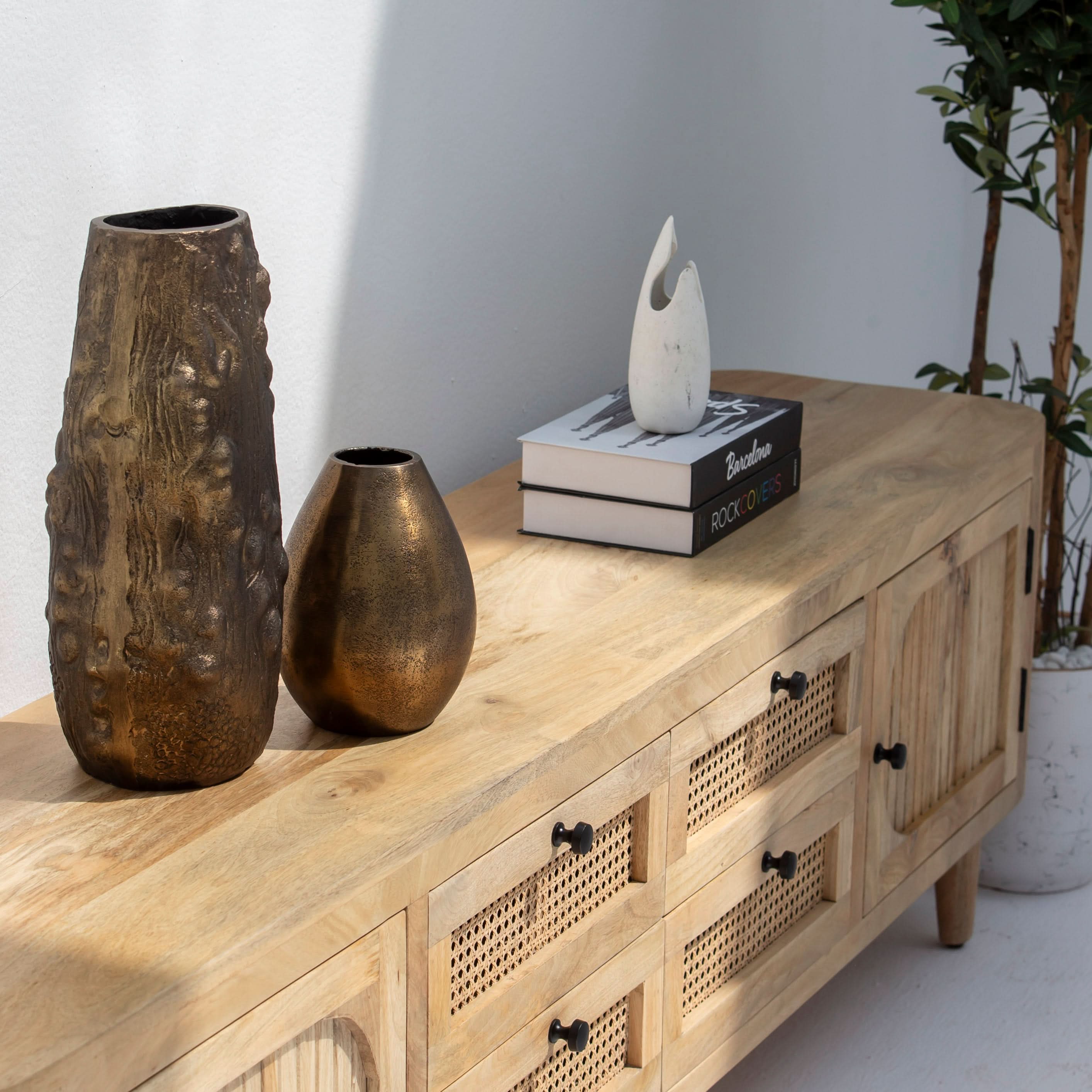 MORRIS-CANE TV STAND - Art and craft furniture
