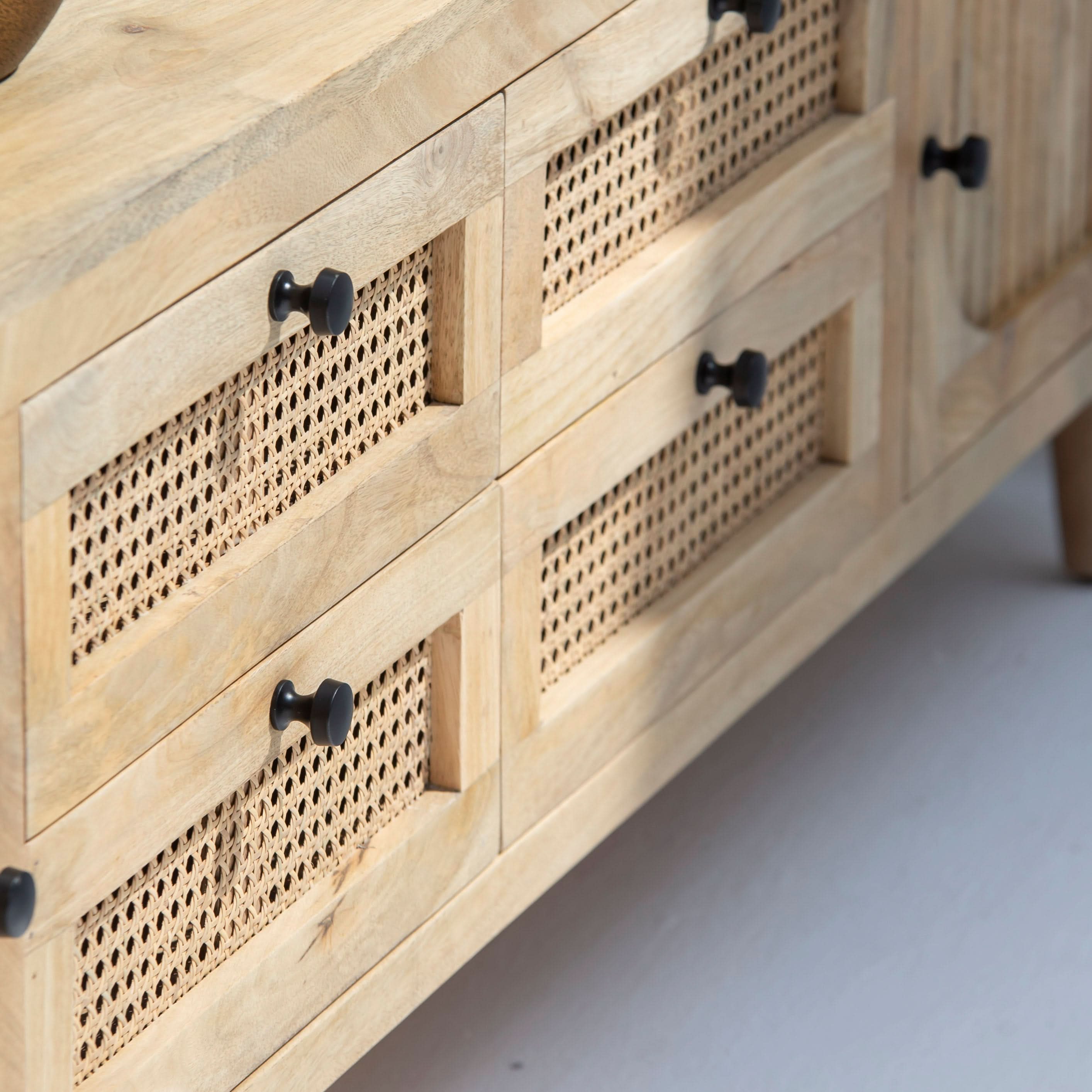 MORRIS-CANE TV STAND - Art and craft furniture