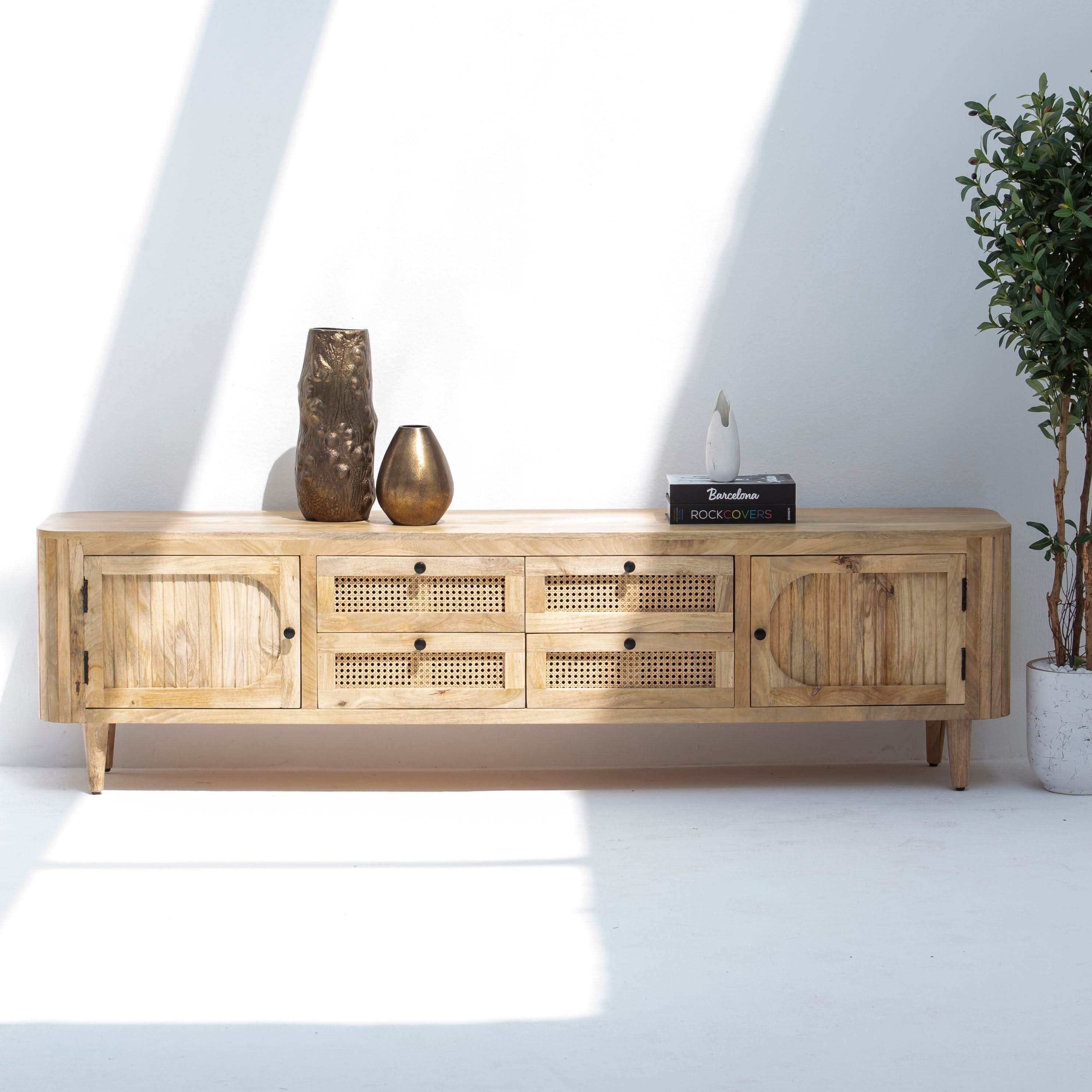 MORRIS-CANE TV STAND - Art and craft furniture