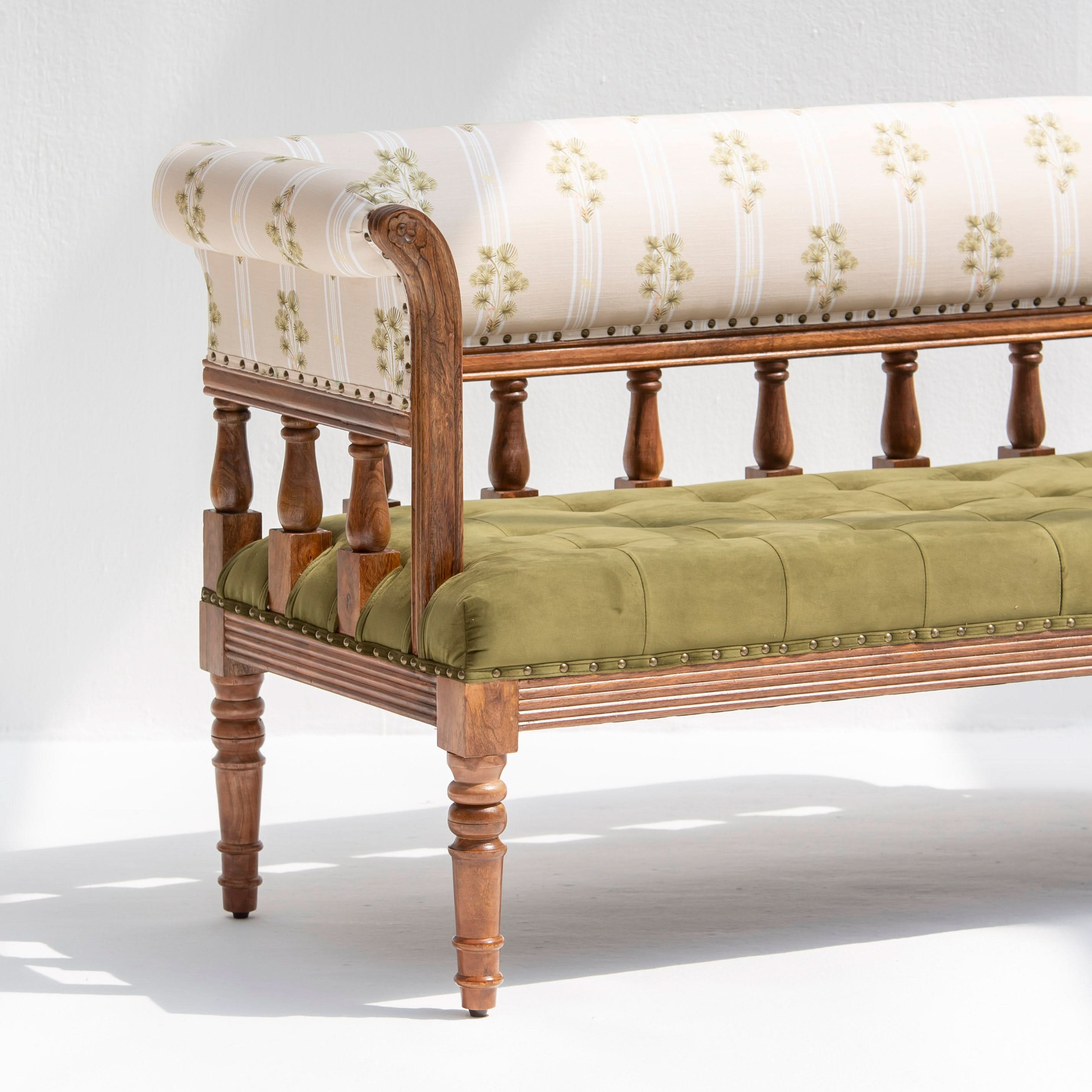 BARCELONA WOODEN SOFA BENCH - Art and craft furniture