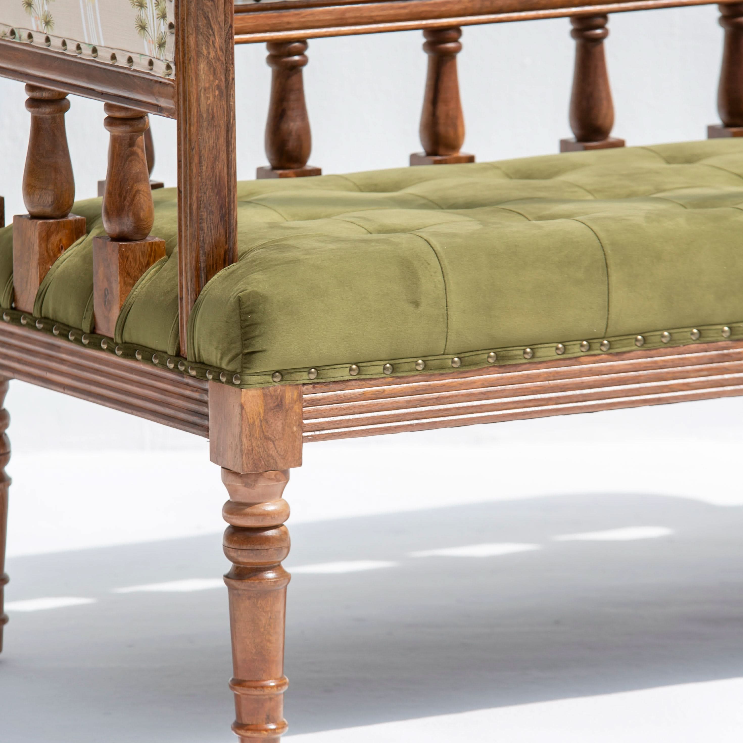 BARCELONA WOODEN SOFA BENCH - Art and craft furniture