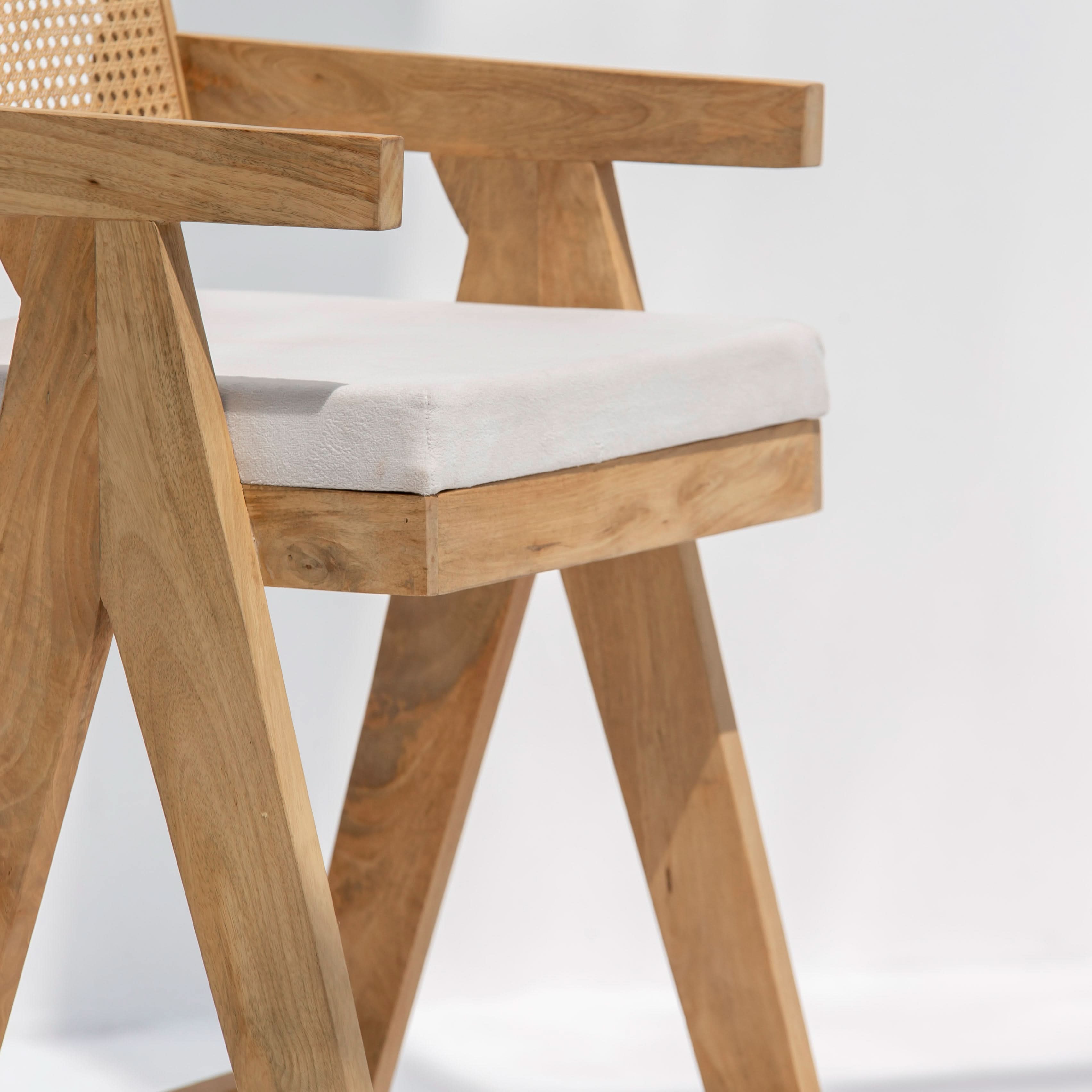 CANOVIA WOODEN CANE HIGH BAR CHAIR - Art and craft furniture