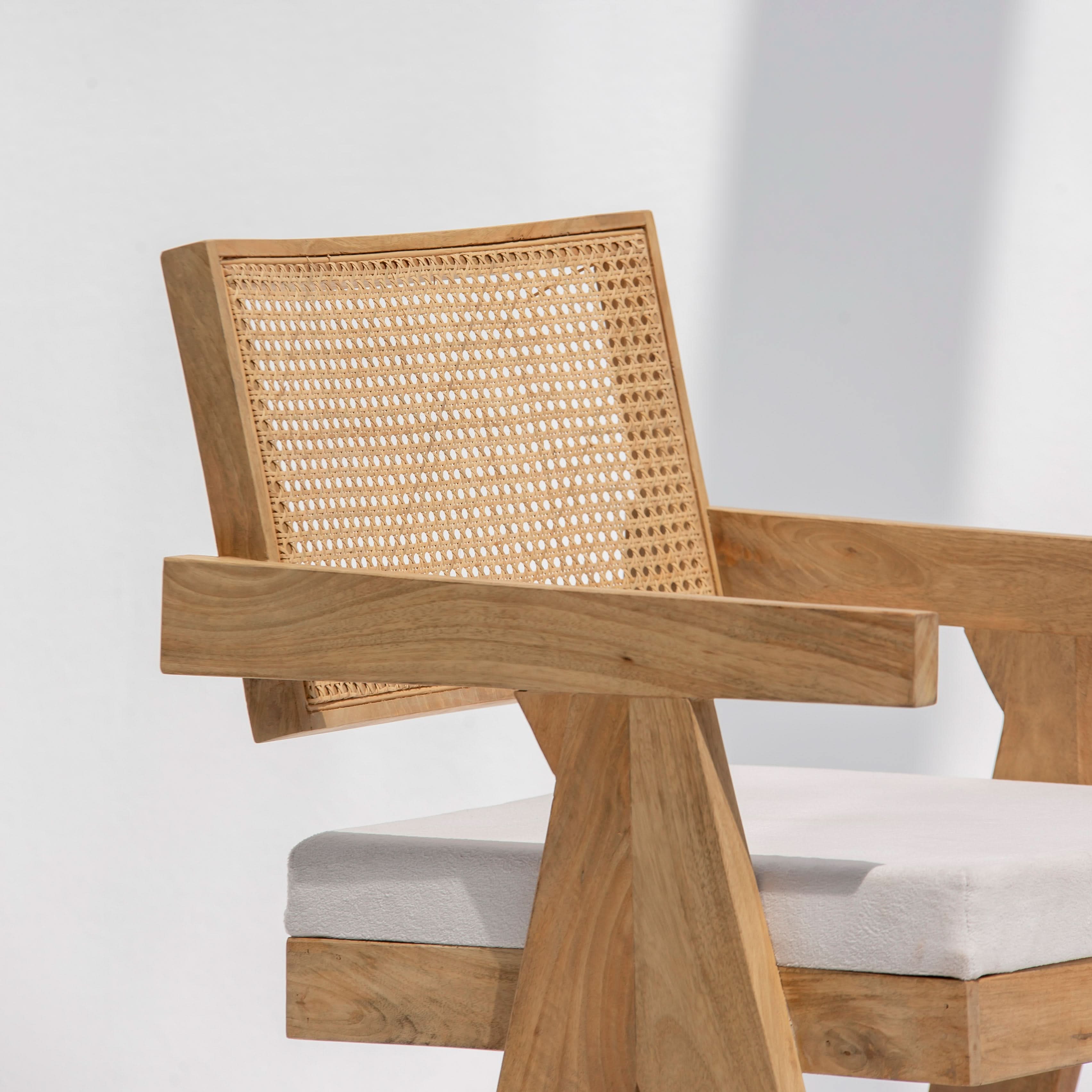 CANOVIA WOODEN CANE HIGH BAR CHAIR - Art and craft furniture